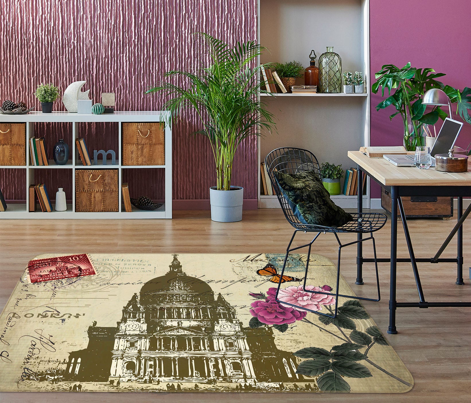 3D Houses Building 33116 Non Slip Rug Mat