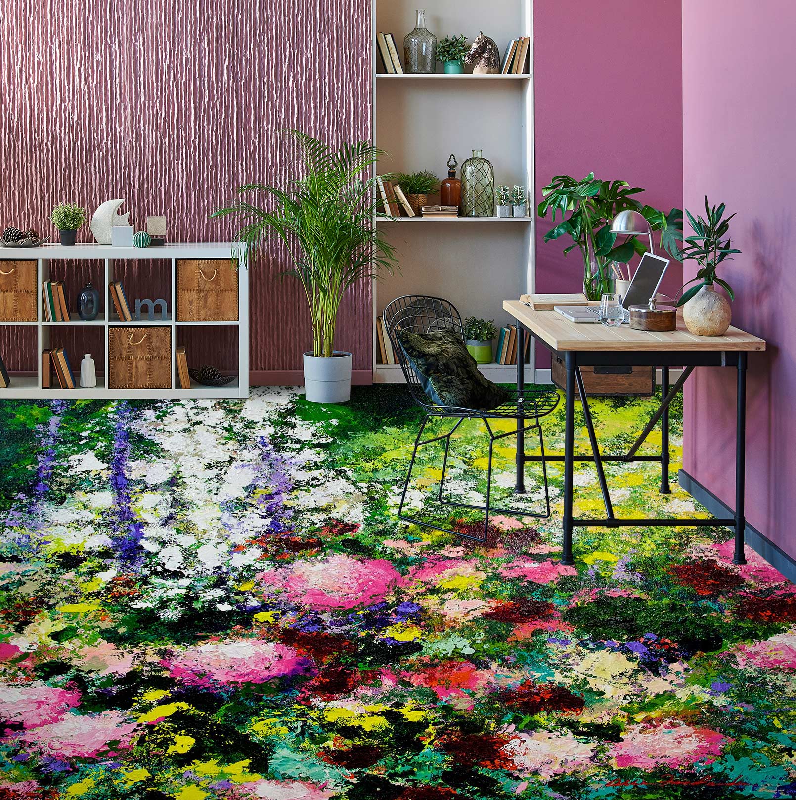 3D Colorful Flowers Clump 9630 Allan P. Friedlander Floor Mural