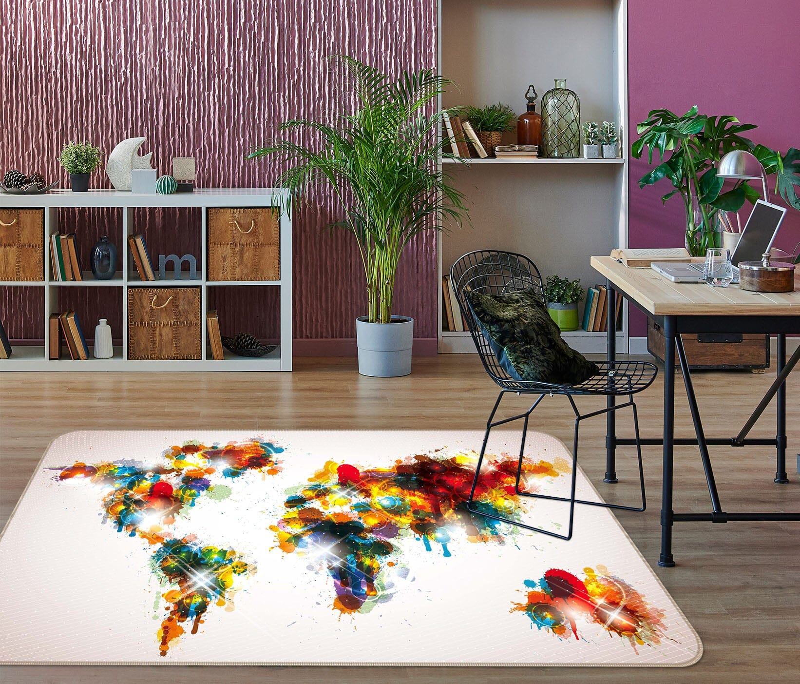 3D Vibrant Colors 228 World Map Non Slip Rug Mat Mat AJ Creativity Home 