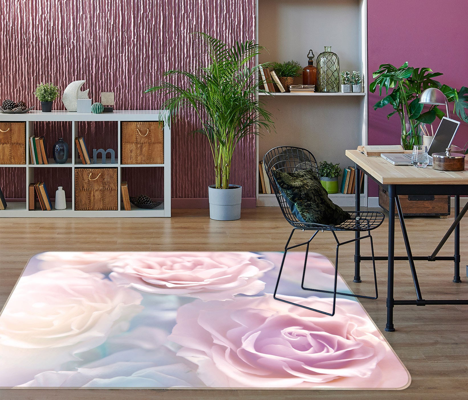 3D Pink Pattern 76239 Non Slip Rug Mat