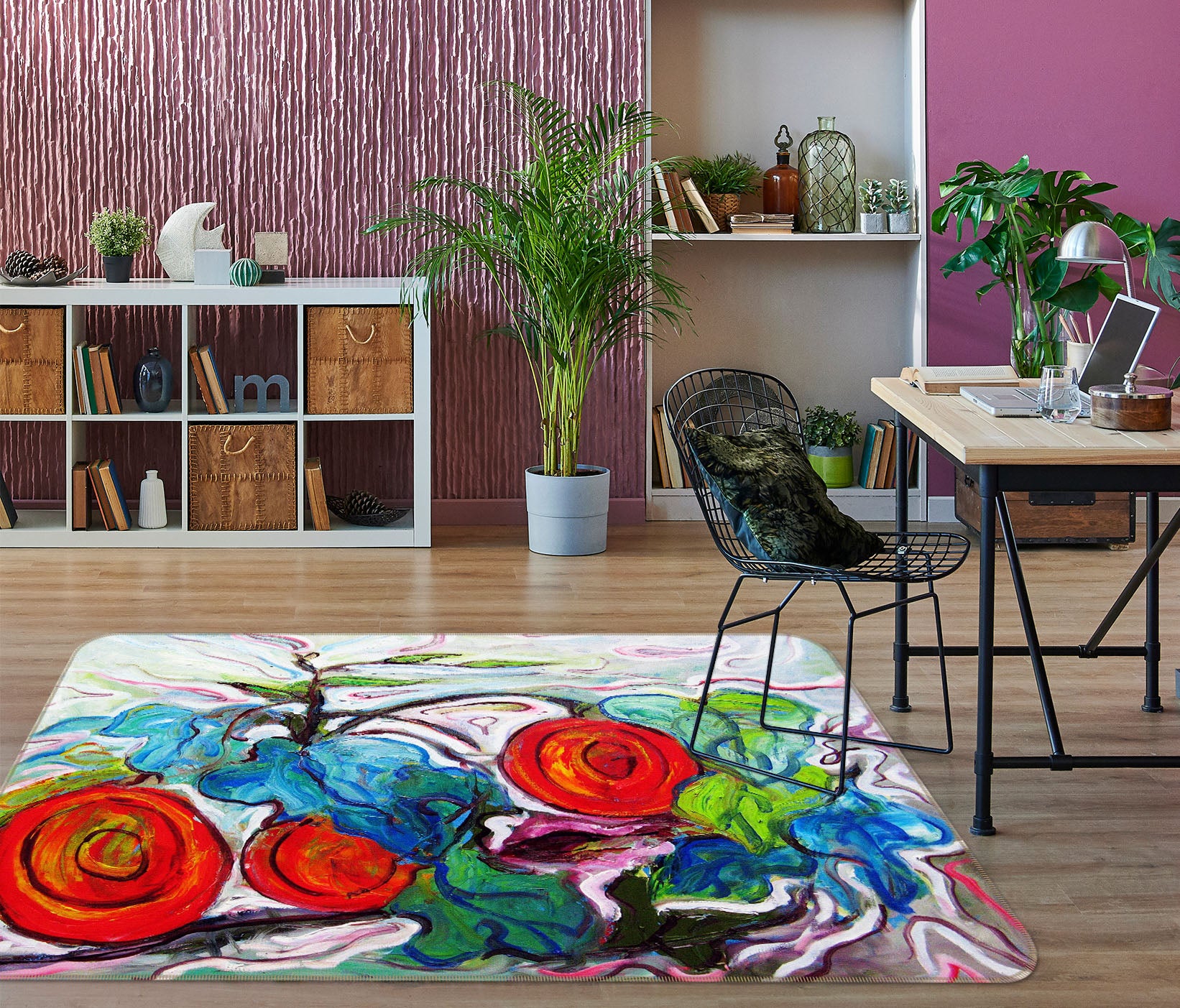 3D Red Fruit 33156 Non Slip Rug Mat
