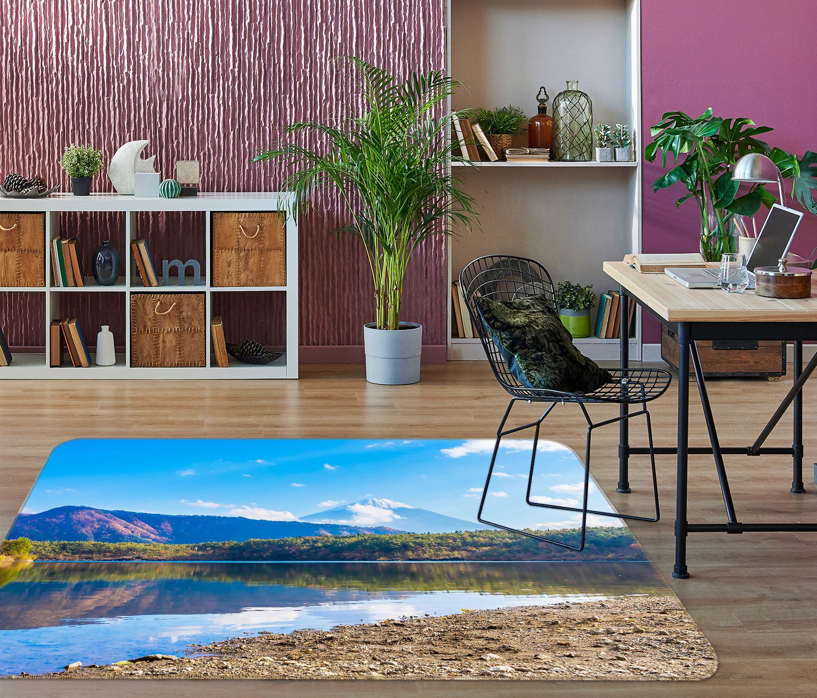 3D Mountain Lake 31096 Non Slip Rug Mat