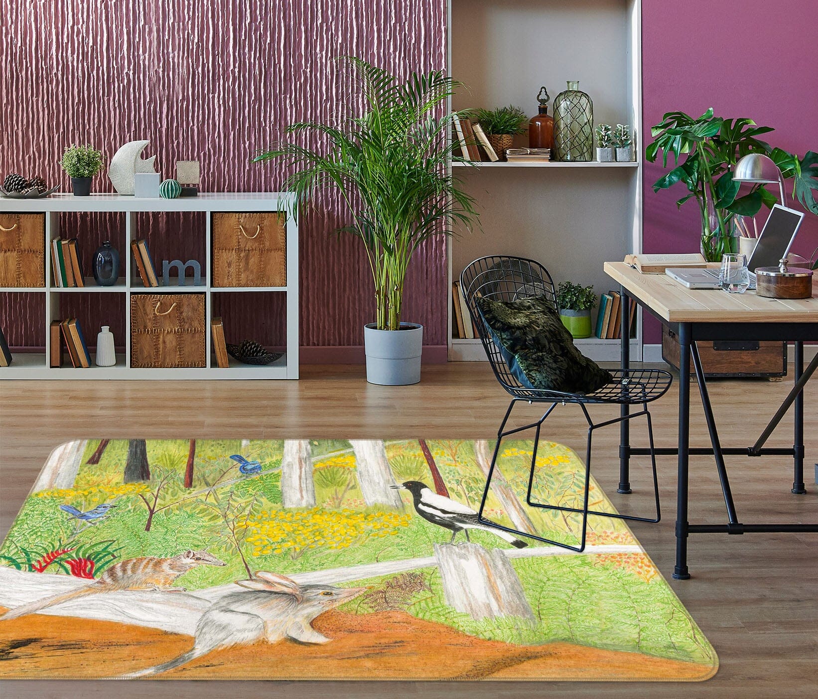 3D Forest Pigeon 1508 Michael Sewell Rug Non Slip Rug Mat Mat AJ Creativity Home 