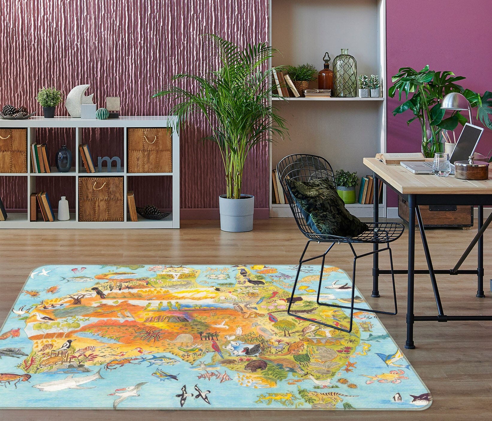 3D Forest Animals 1051 Michael Sewell Rug Non Slip Rug Mat Mat AJ Creativity Home 