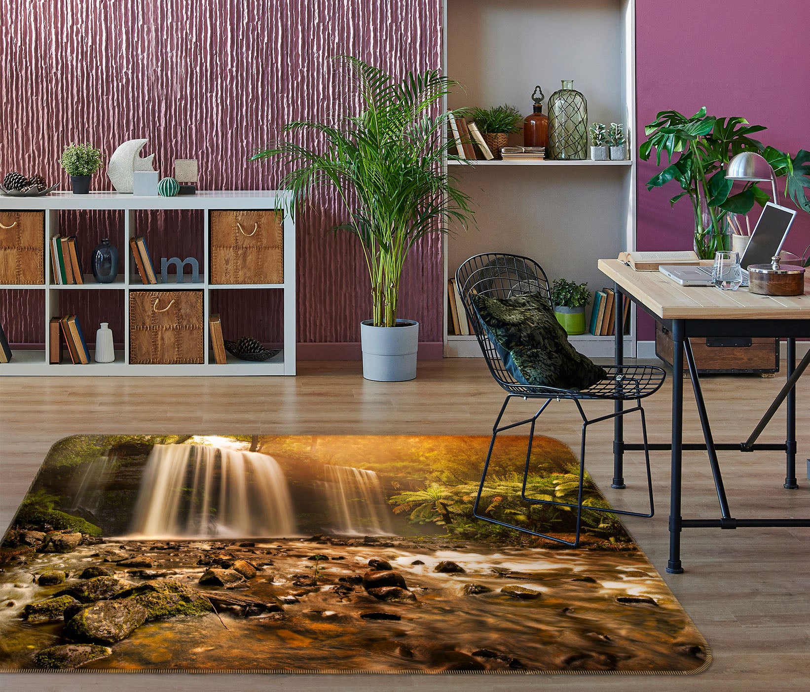 3D Waterfall Stone 65071 Non Slip Rug Mat