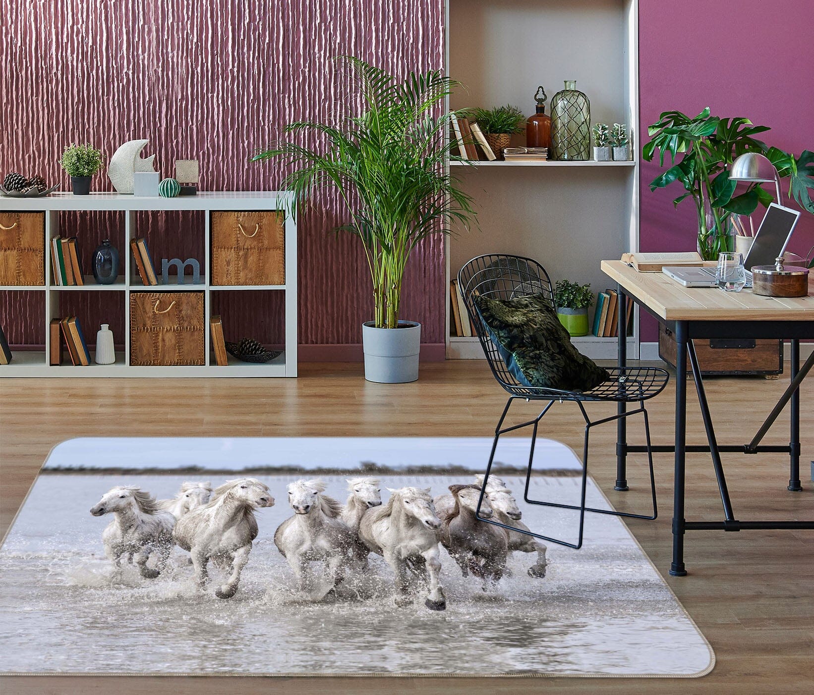 3D Galloping Horses 1078 Marco Carmassi Rug Non Slip Rug Mat Mat AJ Creativity Home 