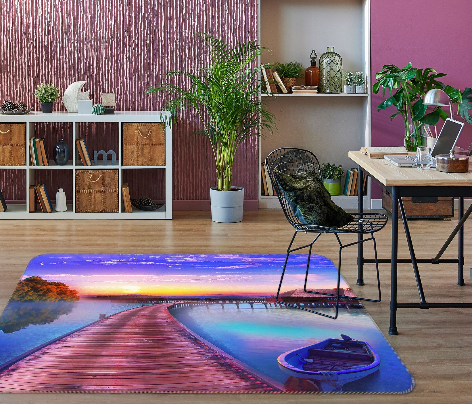 3D Bridge Gallery Lake 32018 Non Slip Rug Mat