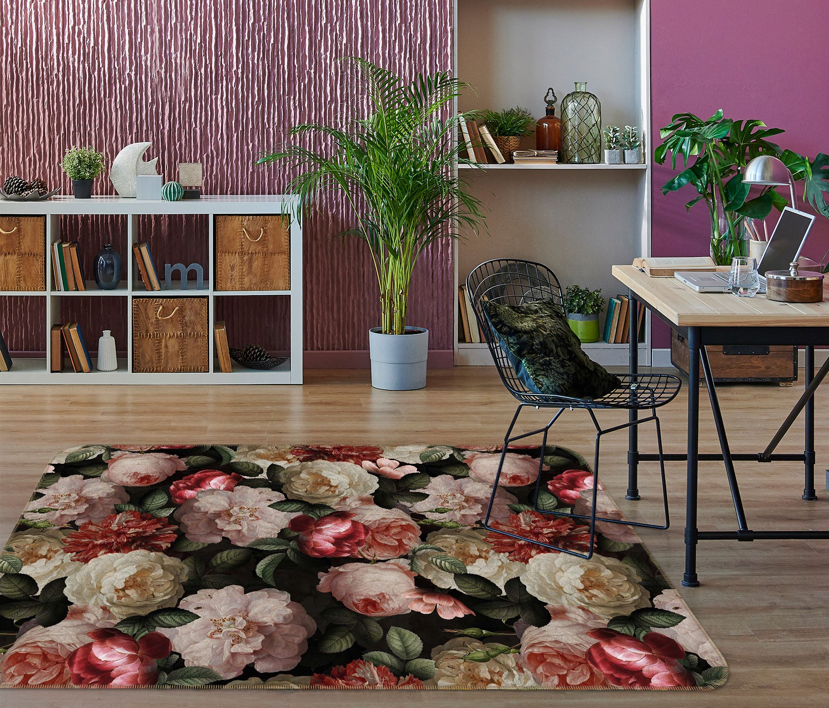 3D Rich Flowers 109 Uta Naumann Rug Non Slip Rug Mat