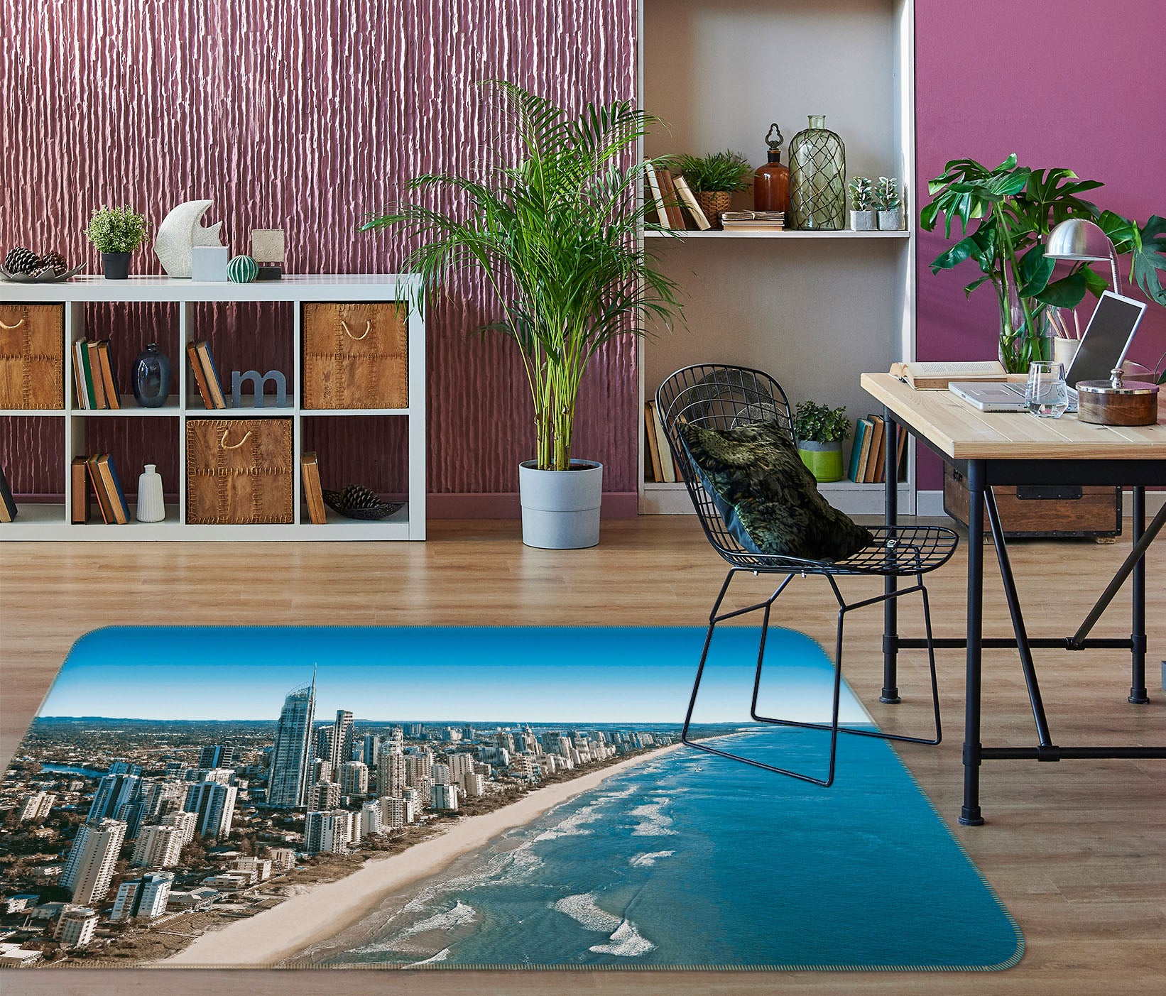 3D Seaside City 35187 Non Slip Rug Mat