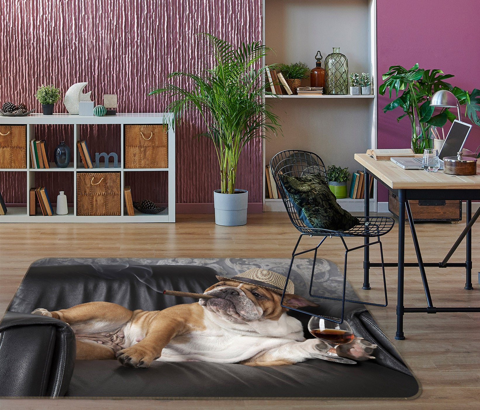 3D Sofa Shar Pei 055 Animal Non Slip Rug Mat