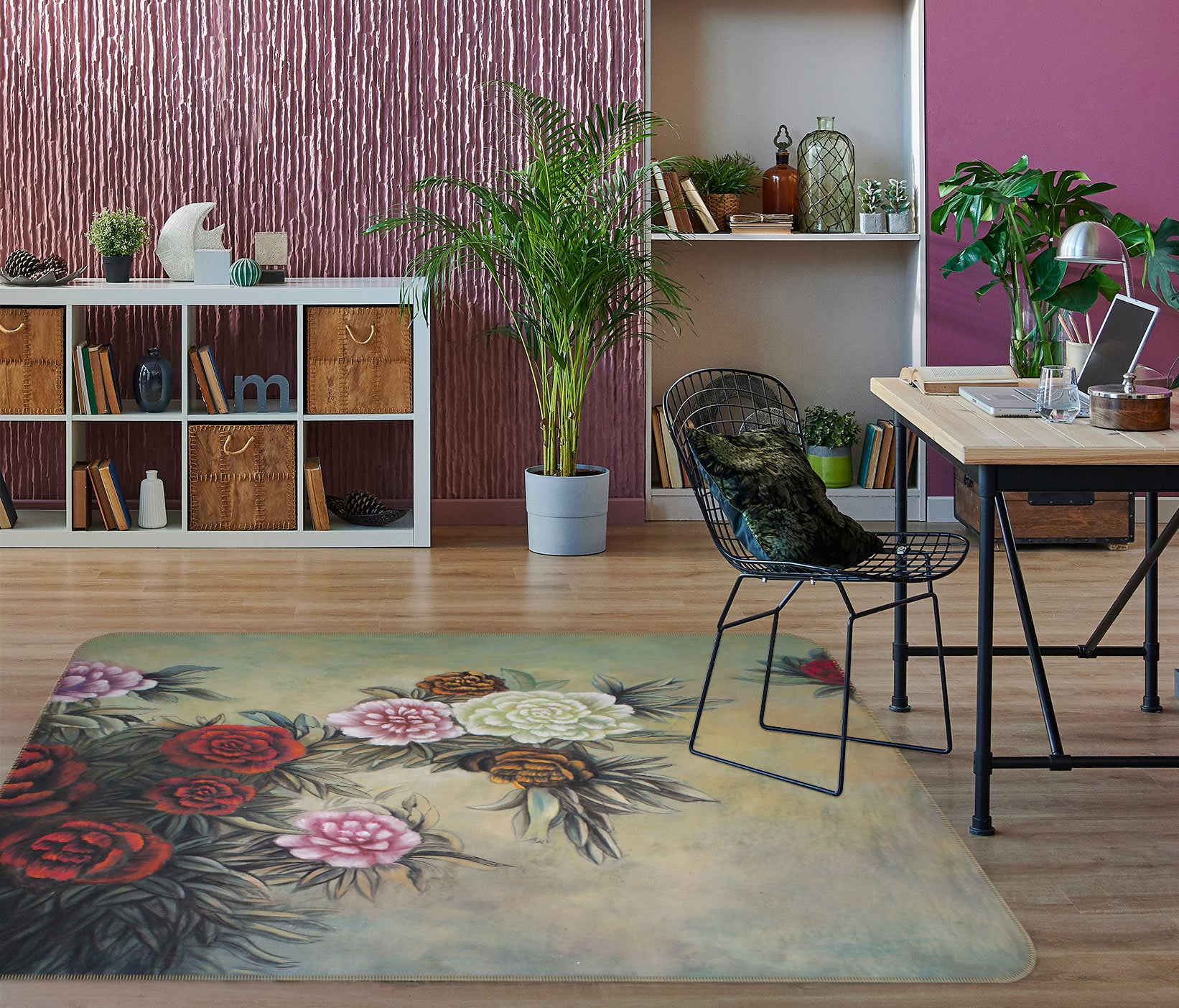 3D Bouquet 75214 Non Slip Rug Mat