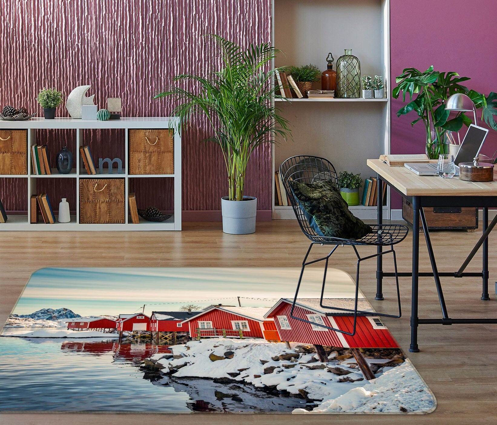 3D Red House 1123 Marco Carmassi Rug Non Slip Rug Mat Mat AJ Creativity Home 