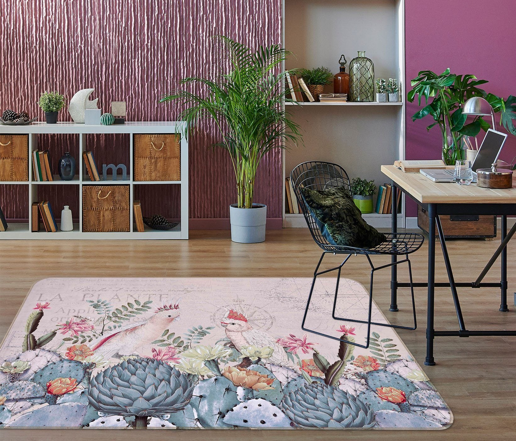 3D Bird Flowers 1012 Andrea haase Rug Non Slip Rug Mat Mat AJ Creativity Home 