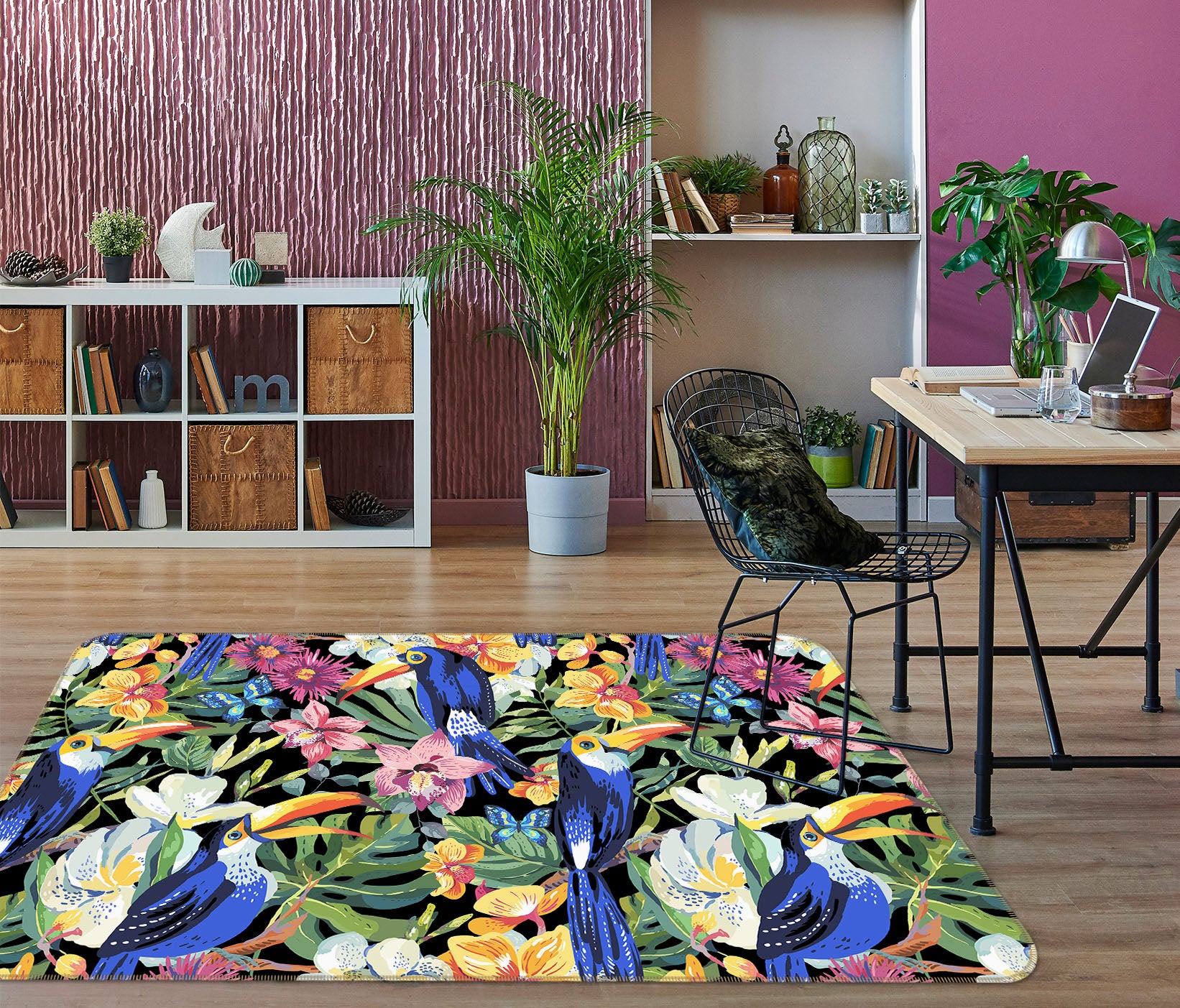 3D Flower 31042 Non Slip Rug Mat