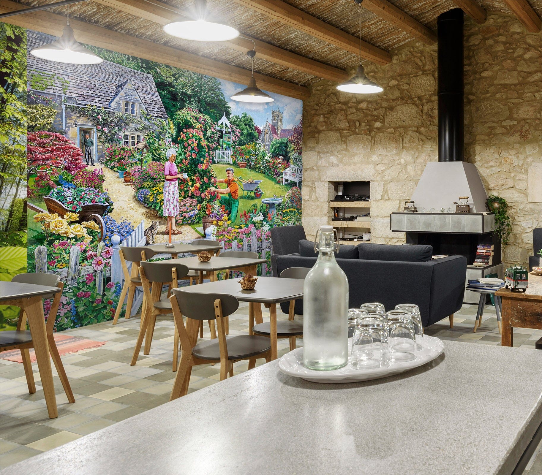 3D Tending A Cottage Garden 1055 Trevor Mitchell Wall Mural Wall Murals Wallpaper AJ Wallpaper 2 