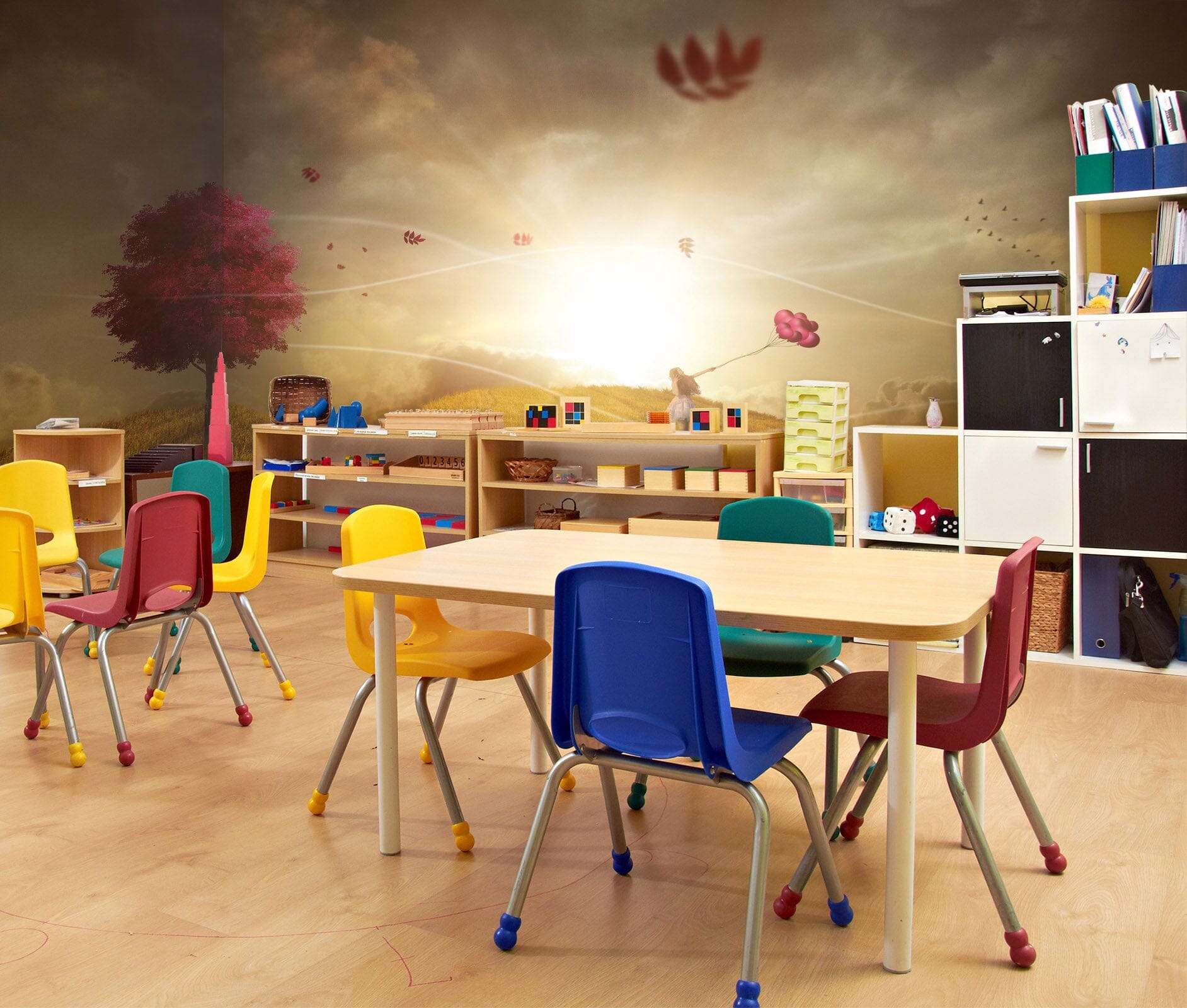 3D Book Tree Girl 141 Wall Murals Wallpaper AJ Wallpaper 2 