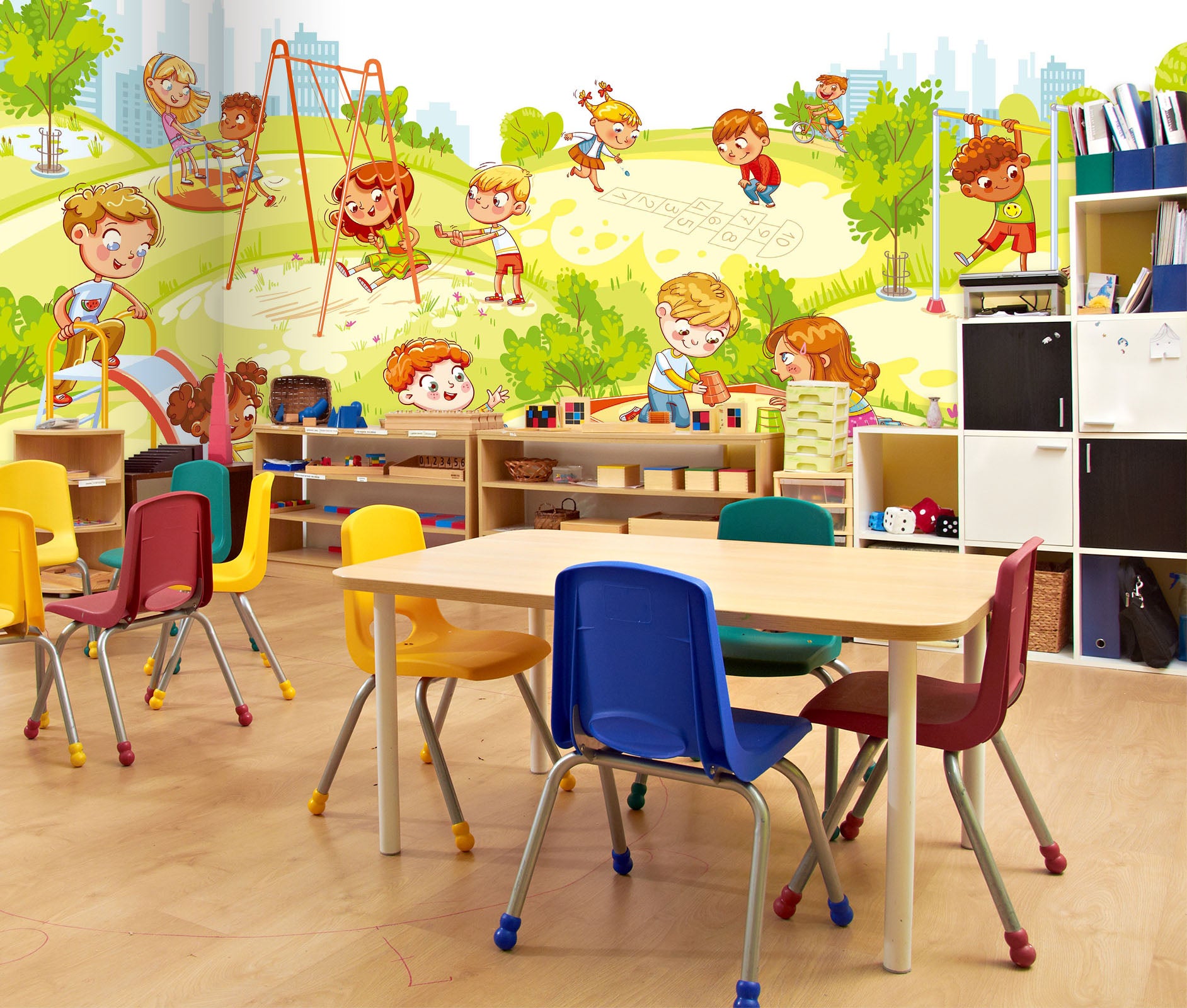 3D Cartoon Playground 182 Wall Murals
