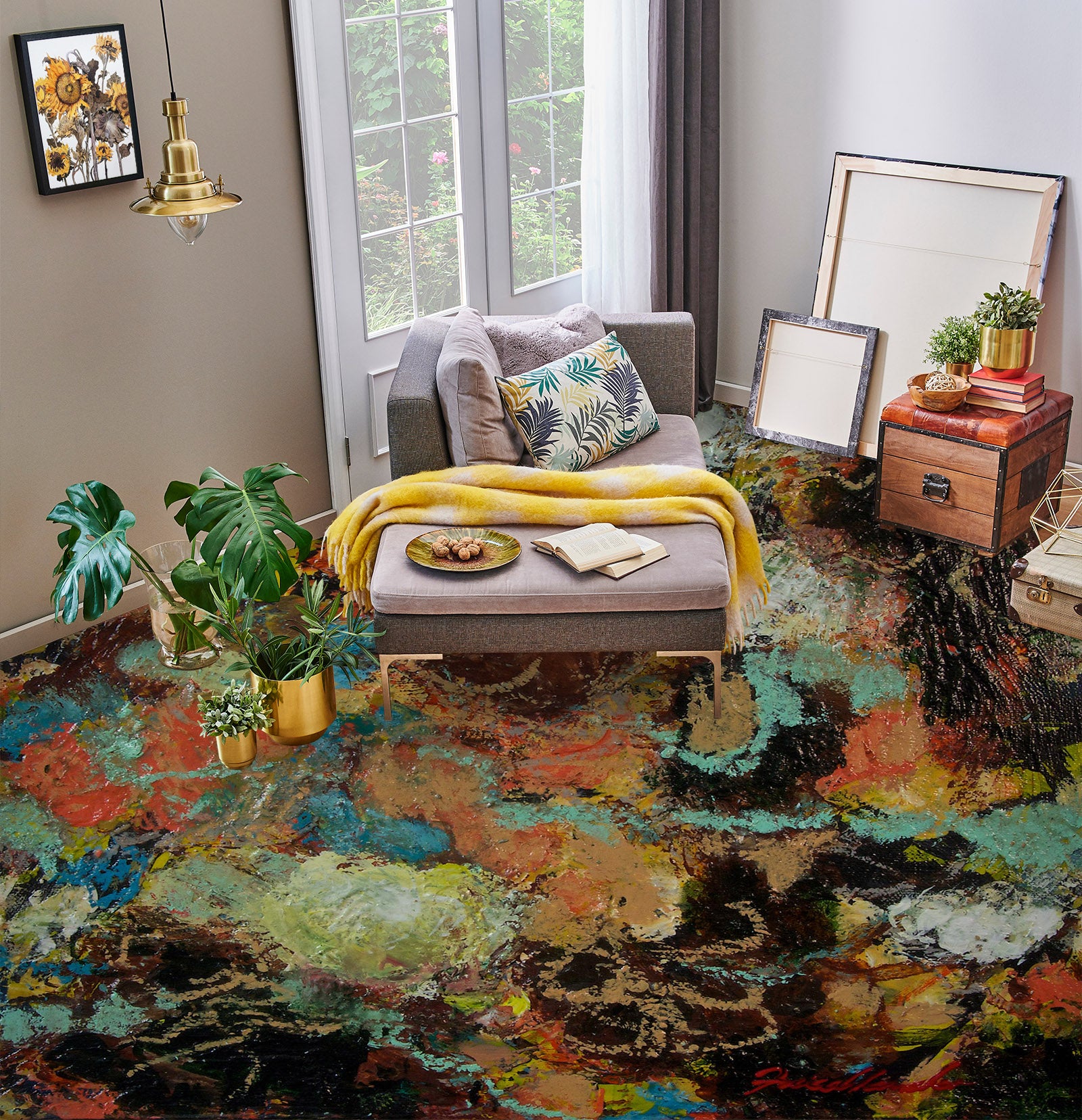 3D Colorful Texture 9919 Allan P. Friedlander Floor Mural