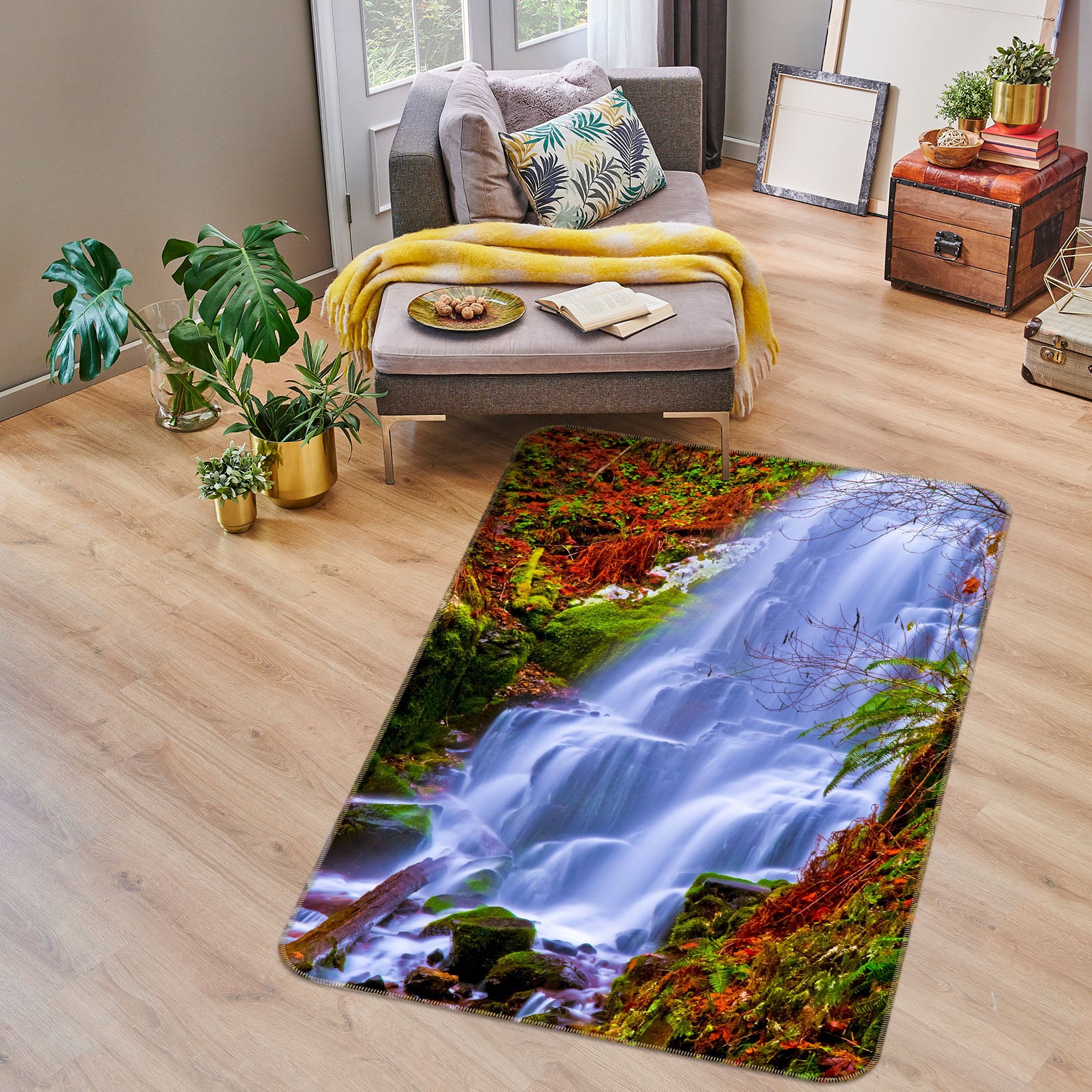 3D Waterfall 26122 Non Slip Rug Mat