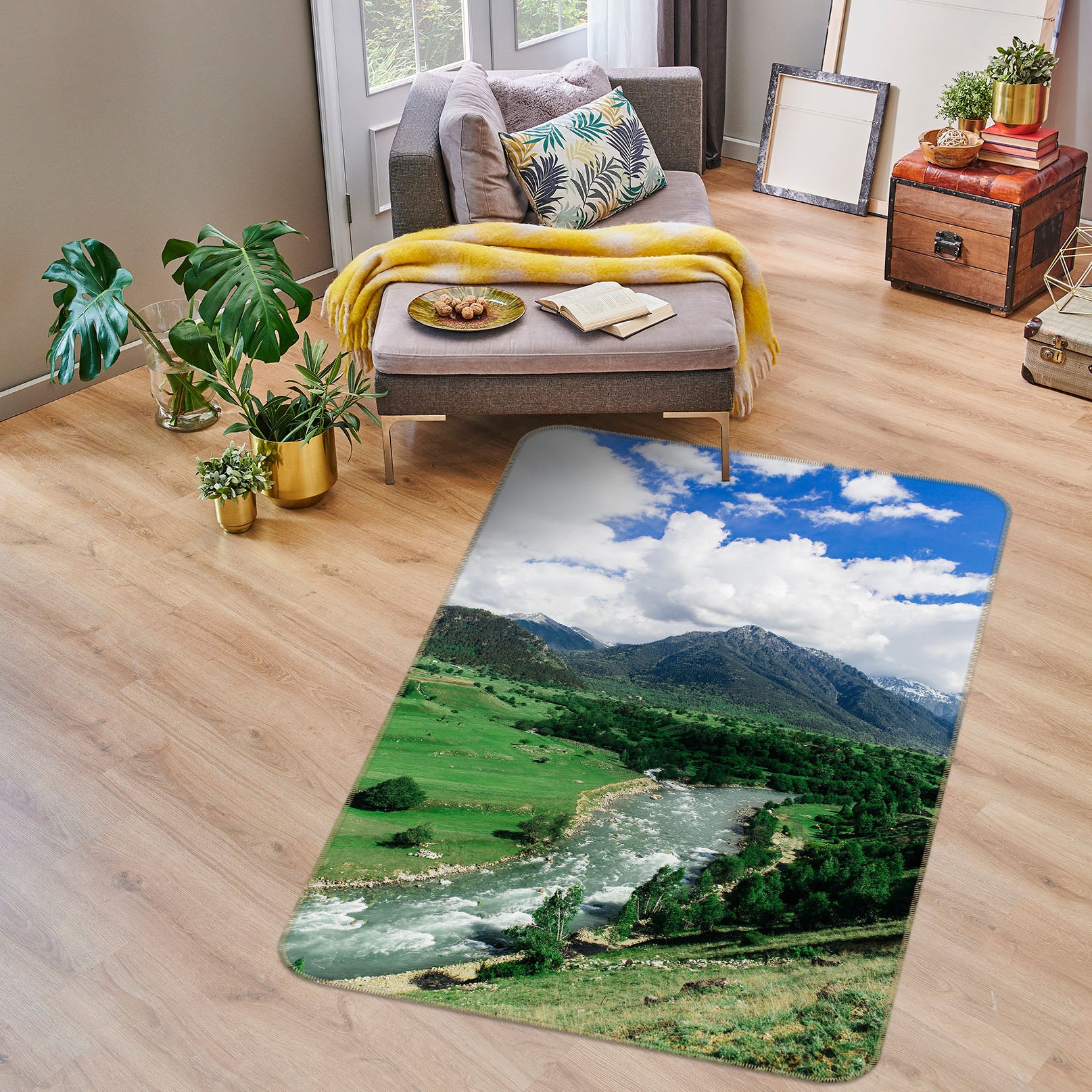 3D Grass Mountain 31114 Non Slip Rug Mat