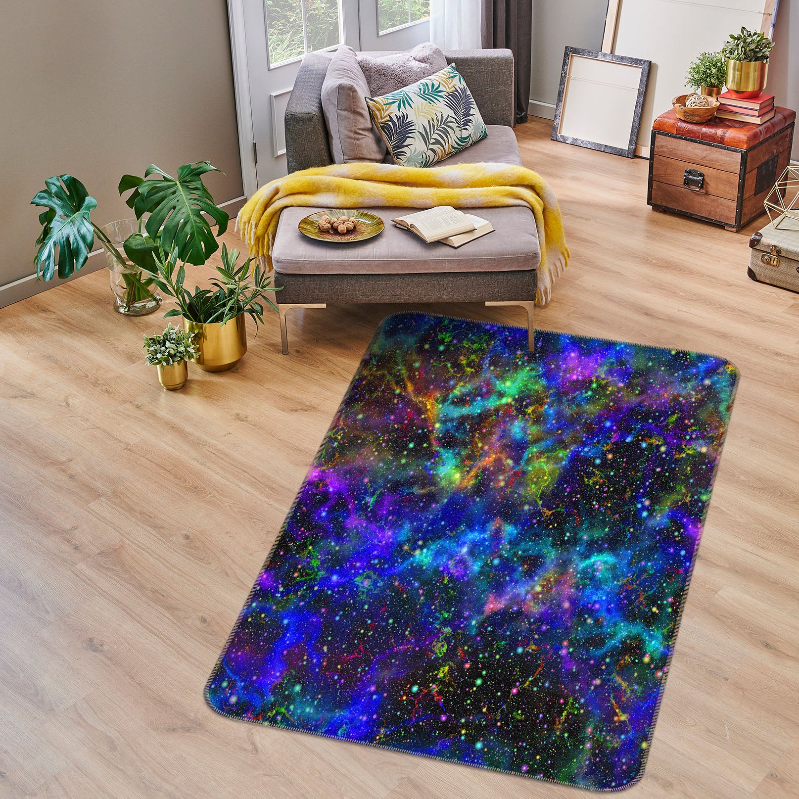 3D Starry Sky 26072 Non Slip Rug Mat