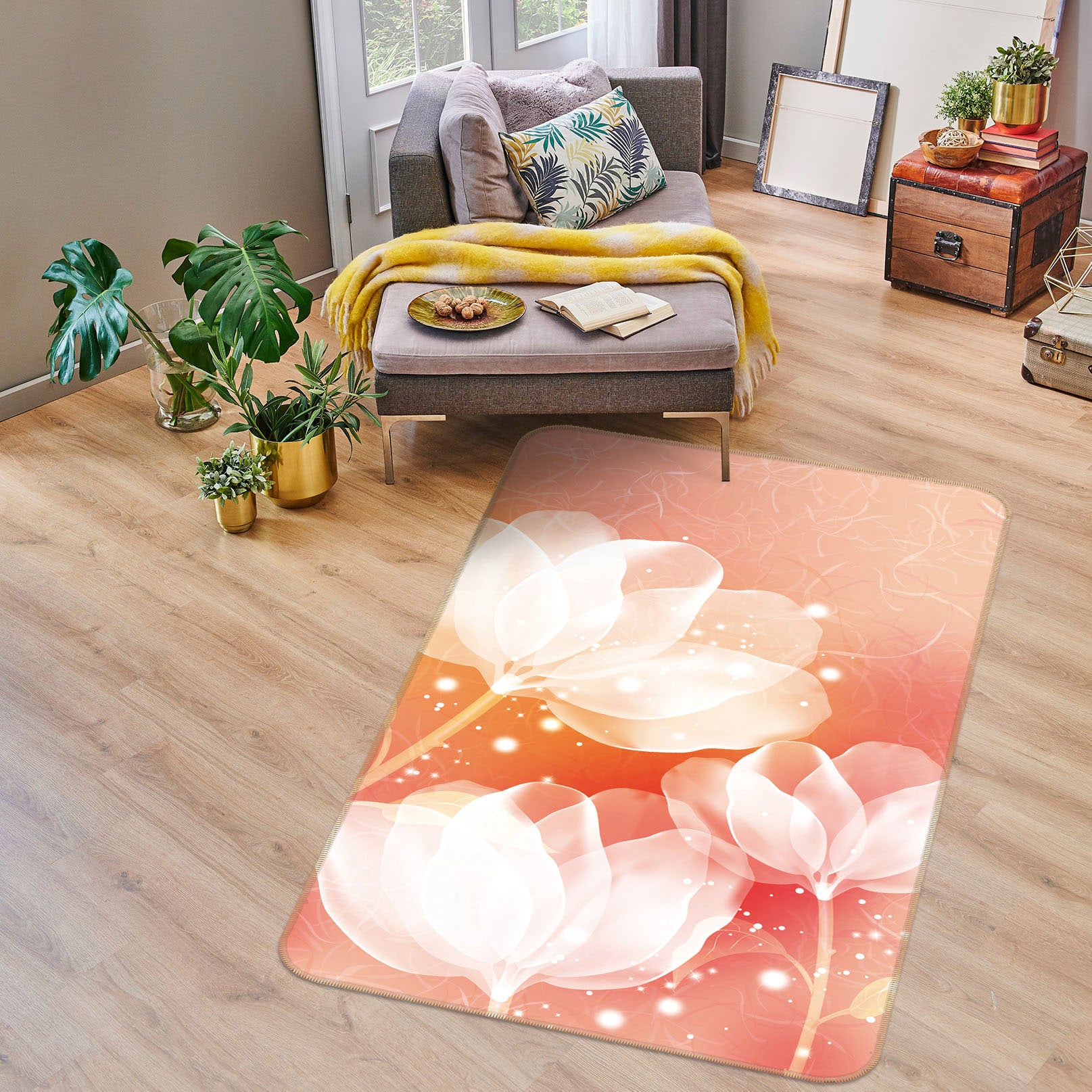 3D Flowers 32232 Non Slip Rug Mat