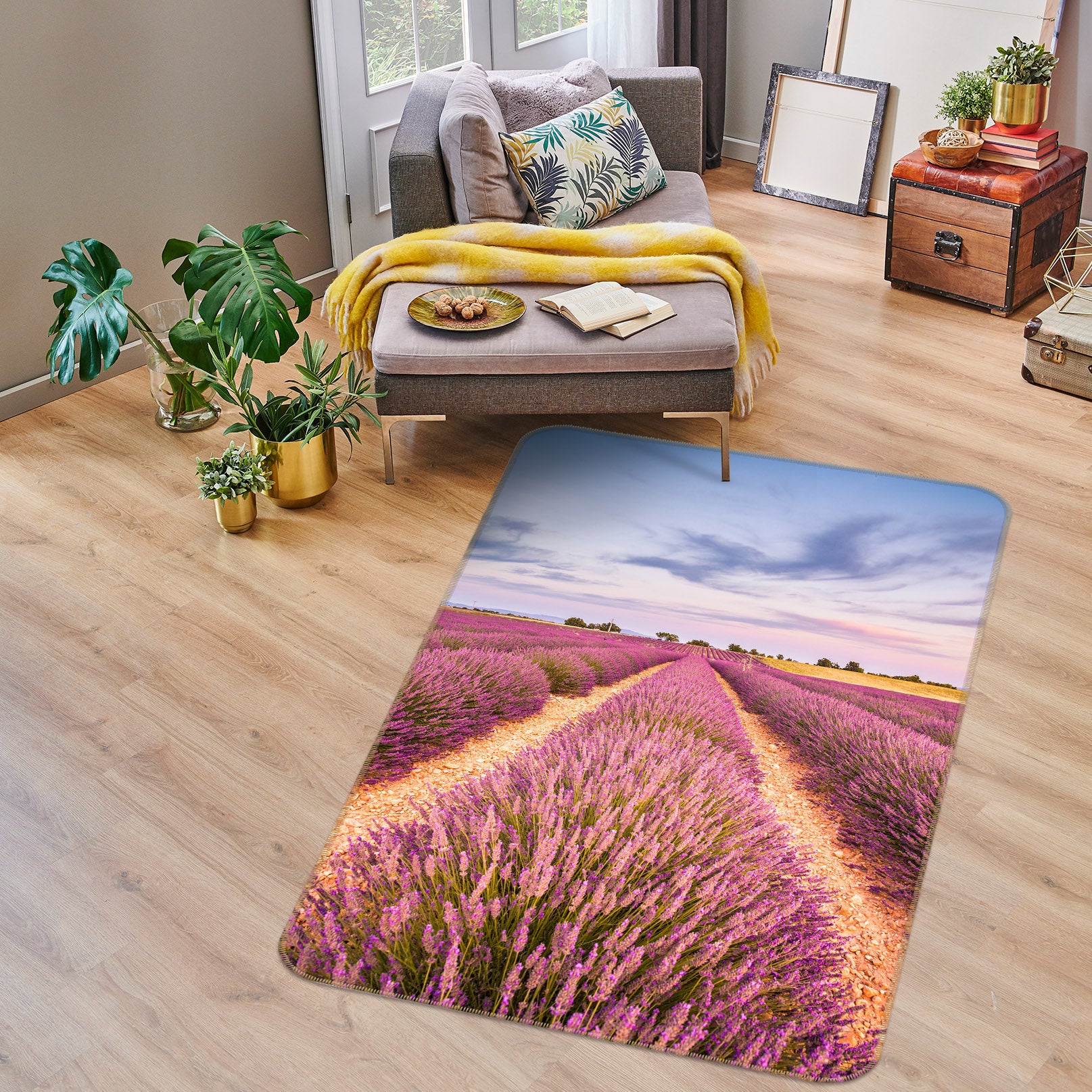 3D Flower Bush 26070 Non Slip Rug Mat