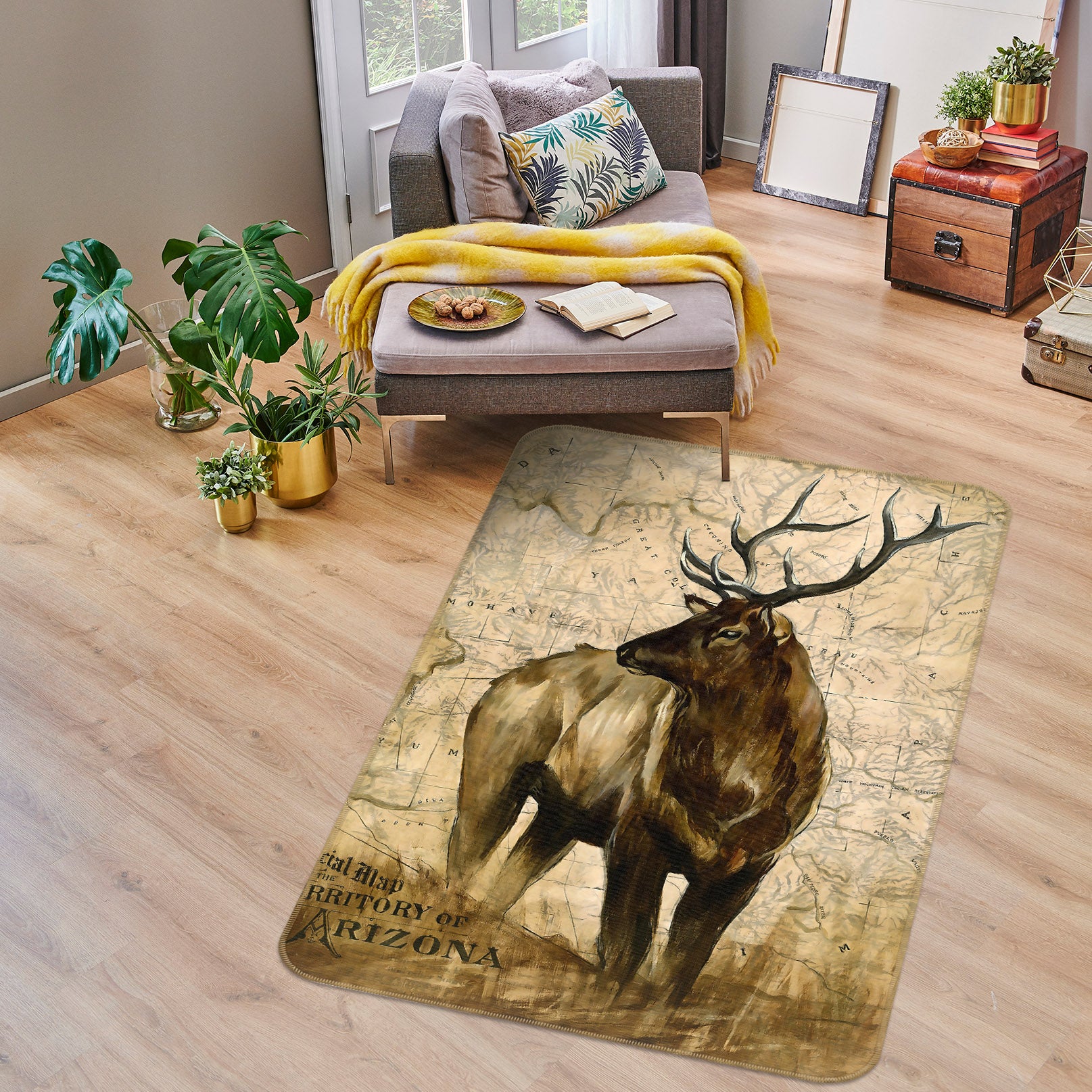 3D Deer 65040 Non Slip Rug Mat