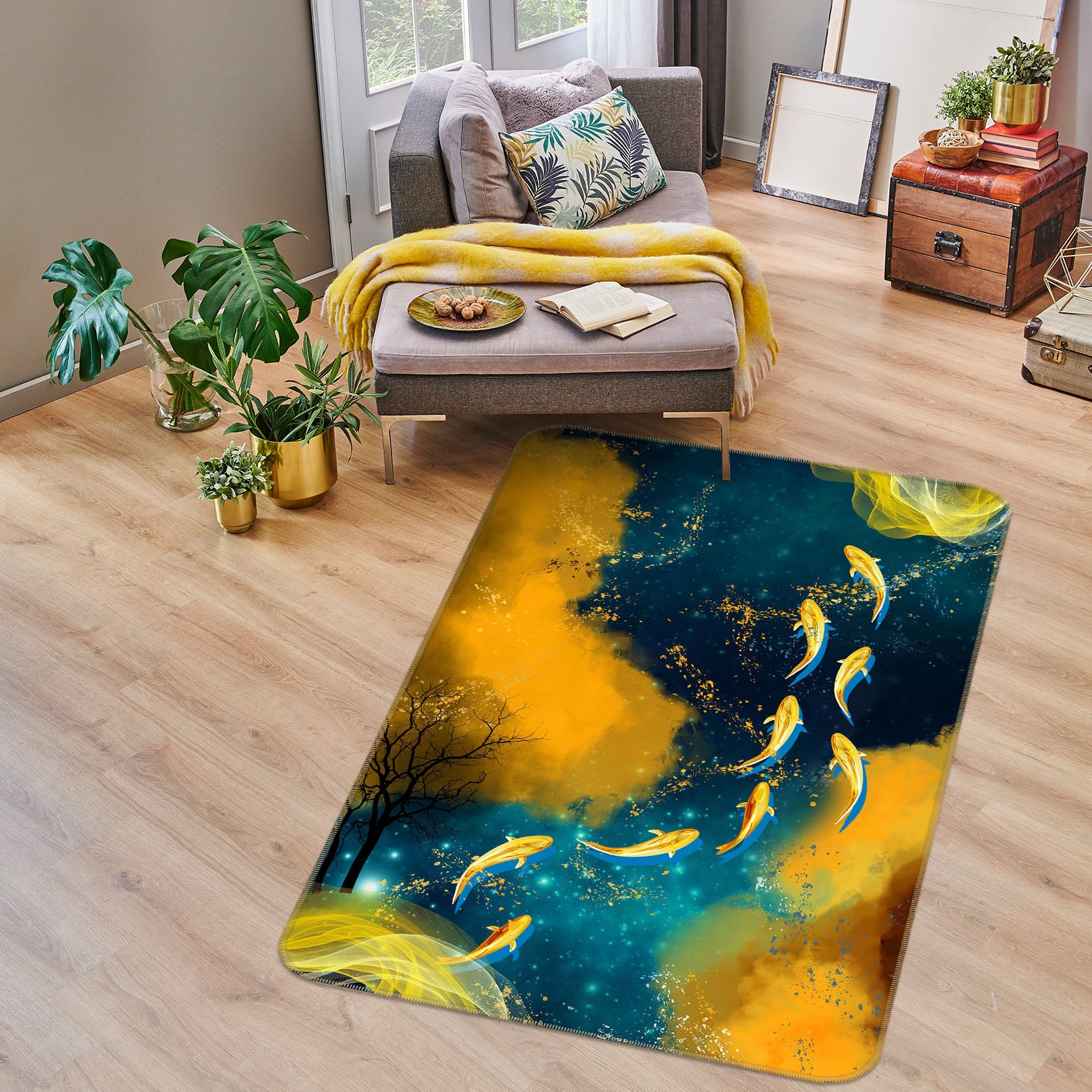 3D Golden Fish 29226 Non Slip Rug Mat
