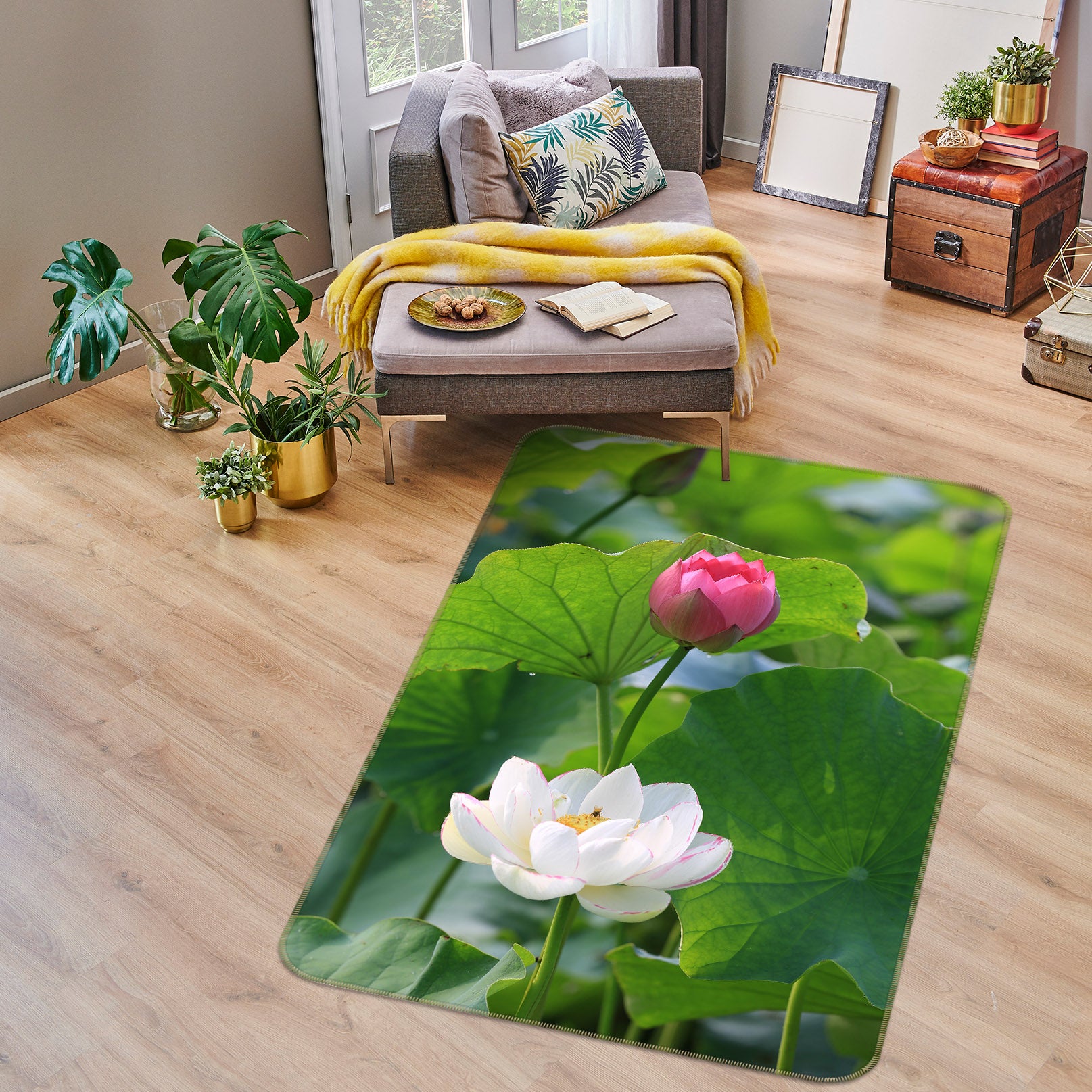 3D Lotus 26059 Non Slip Rug Mat