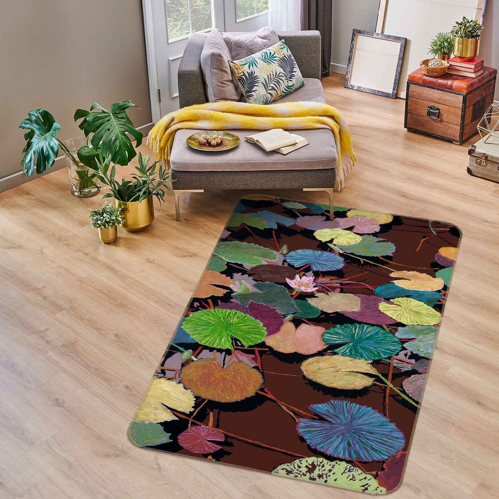 3D Dry Pond 3014 Allan P. Friedlander Rug Non Slip Rug Mat Mat AJ Creativity Home 