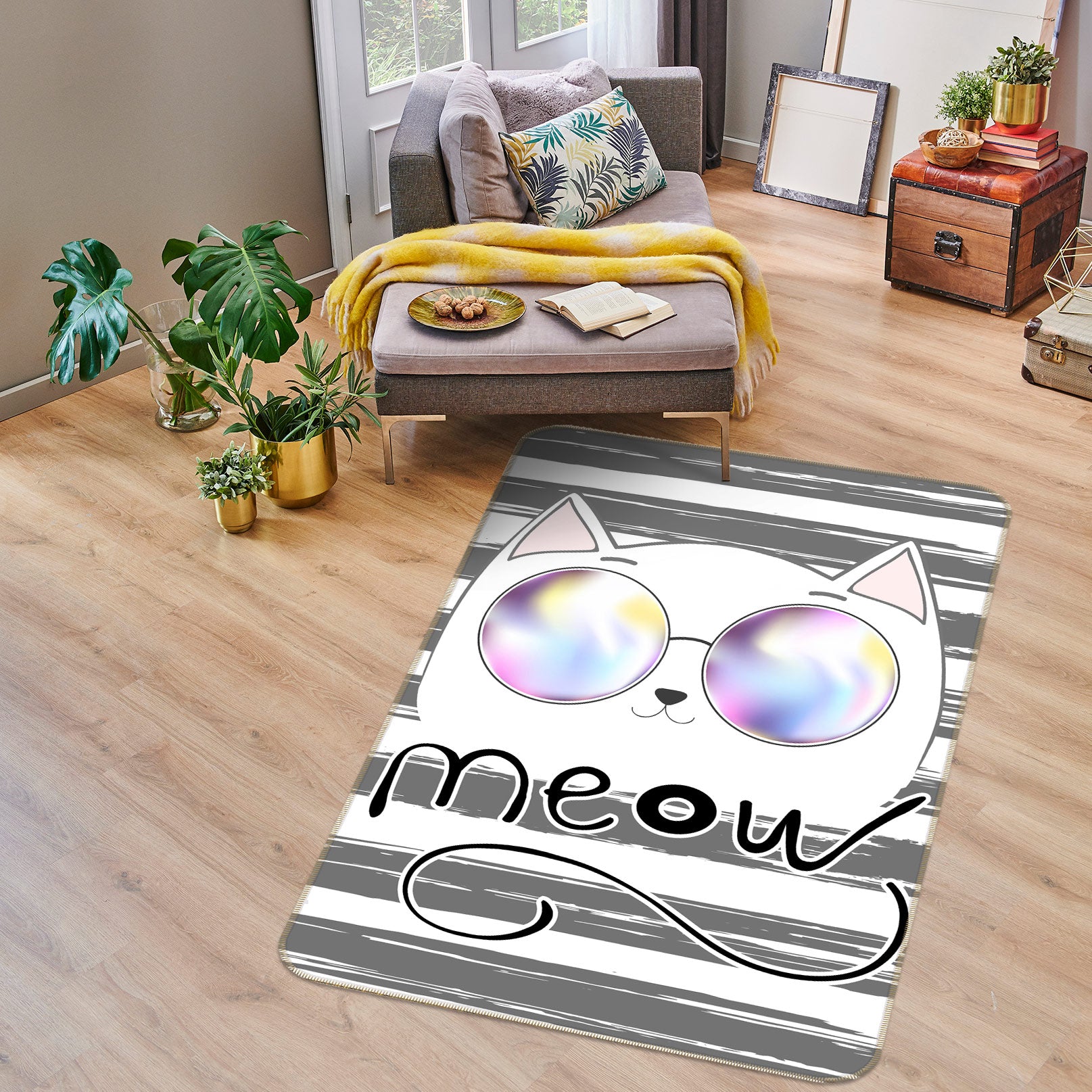 3D Sunglasses Cat 37147 Non Slip Rug Mat