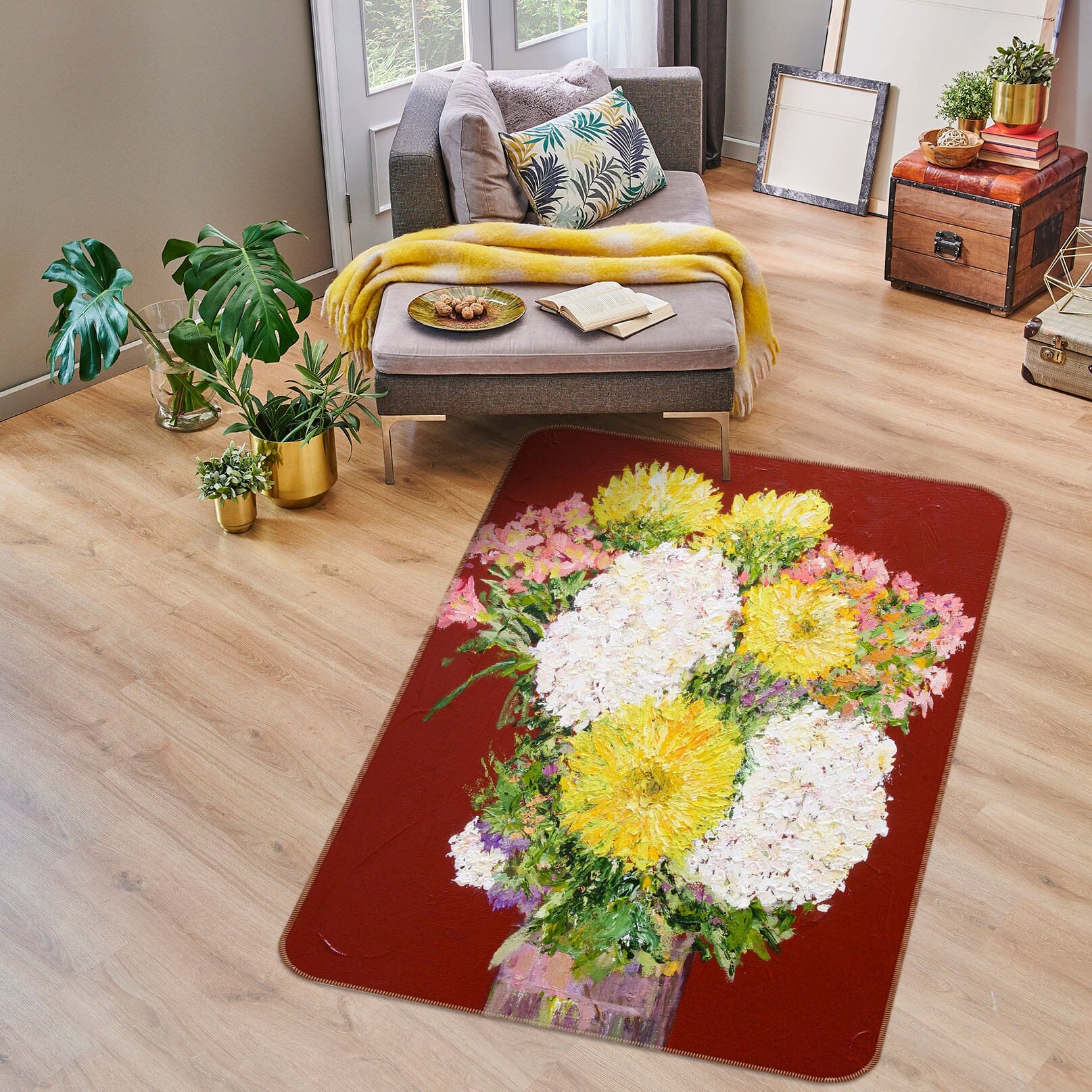 3D Feeling Happy 3005 Allan P. Friedlander Rug Non Slip Rug Mat Mat AJ Creativity Home 
