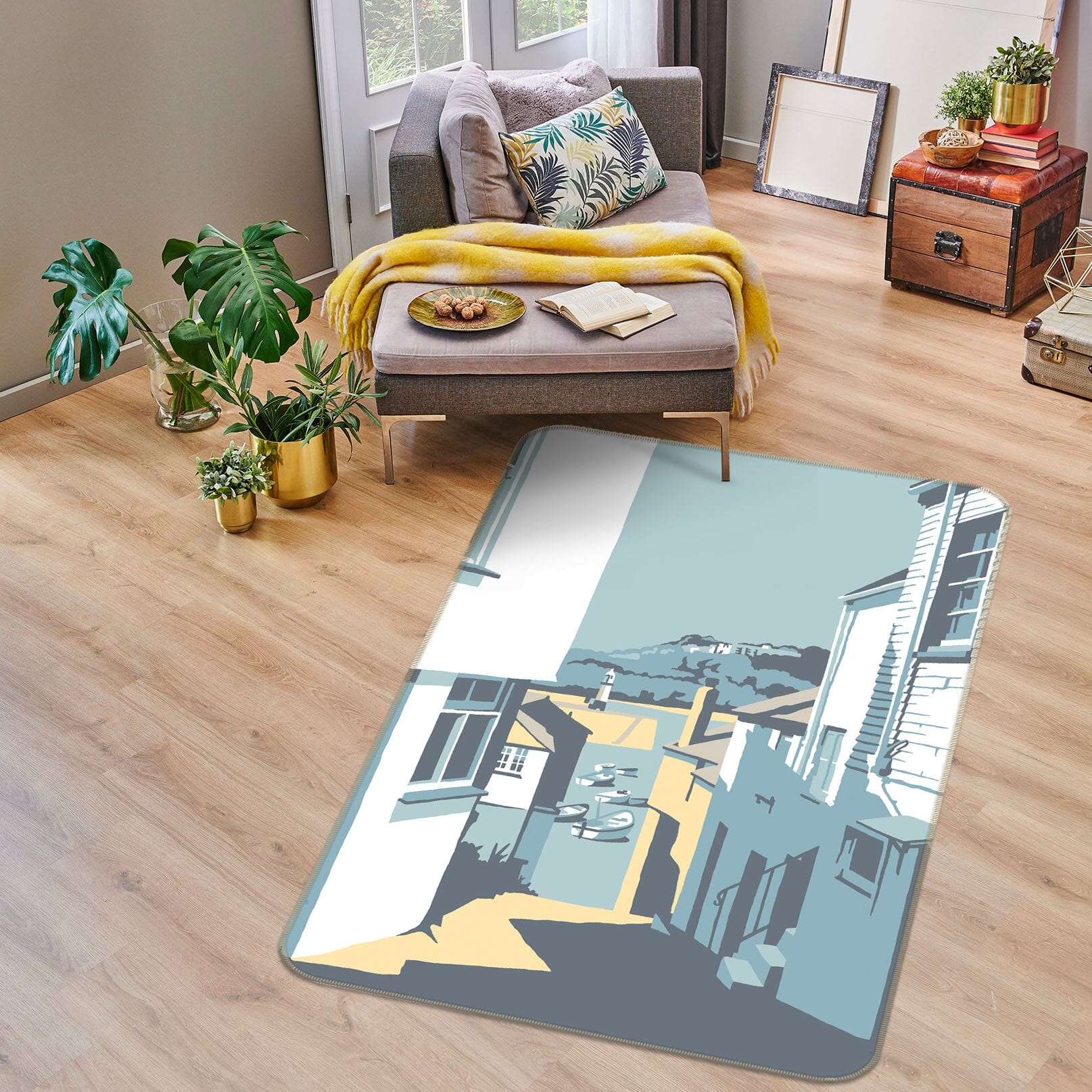 3D Street 1153 Steve Read Rug Non Slip Rug Mat Mat AJ Creativity Home 