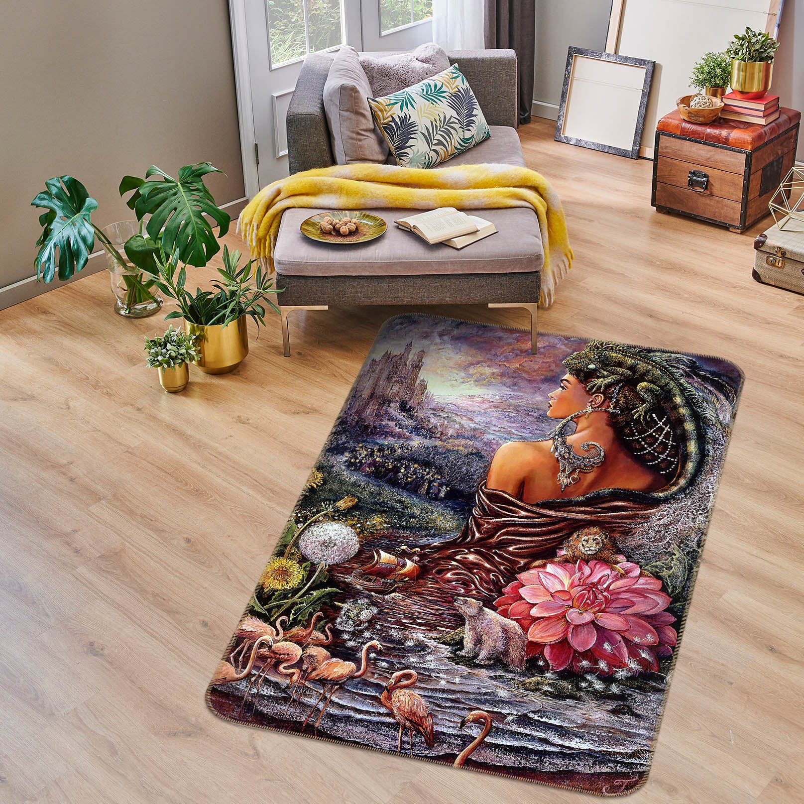 3D Animal Beauties 65034 Non Slip Rug Mat