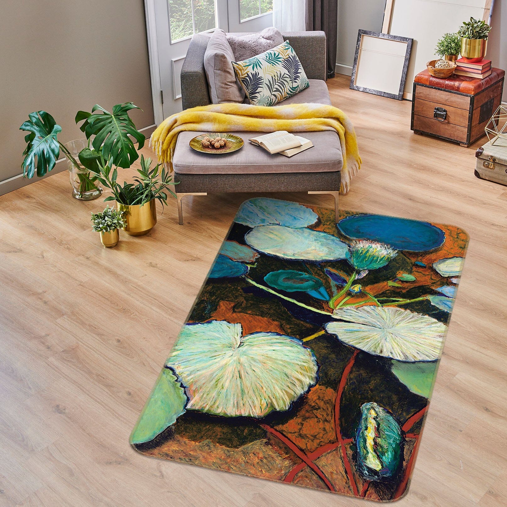 3D Frogs Hideaway 3033 Allan P. Friedlander Rug Non Slip Rug Mat Mat AJ Creativity Home 