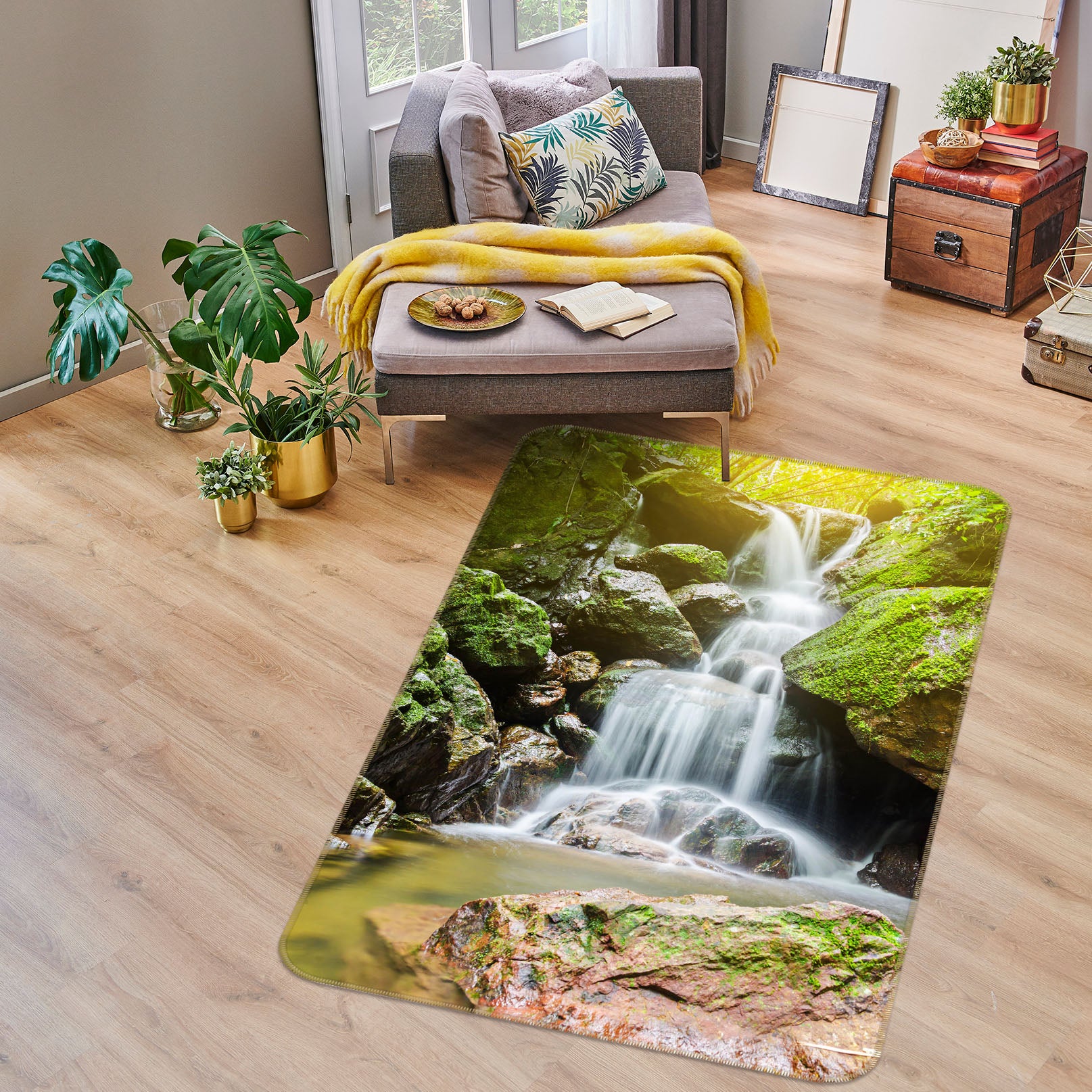 3D Stone Torrent 26148 Non Slip Rug Mat