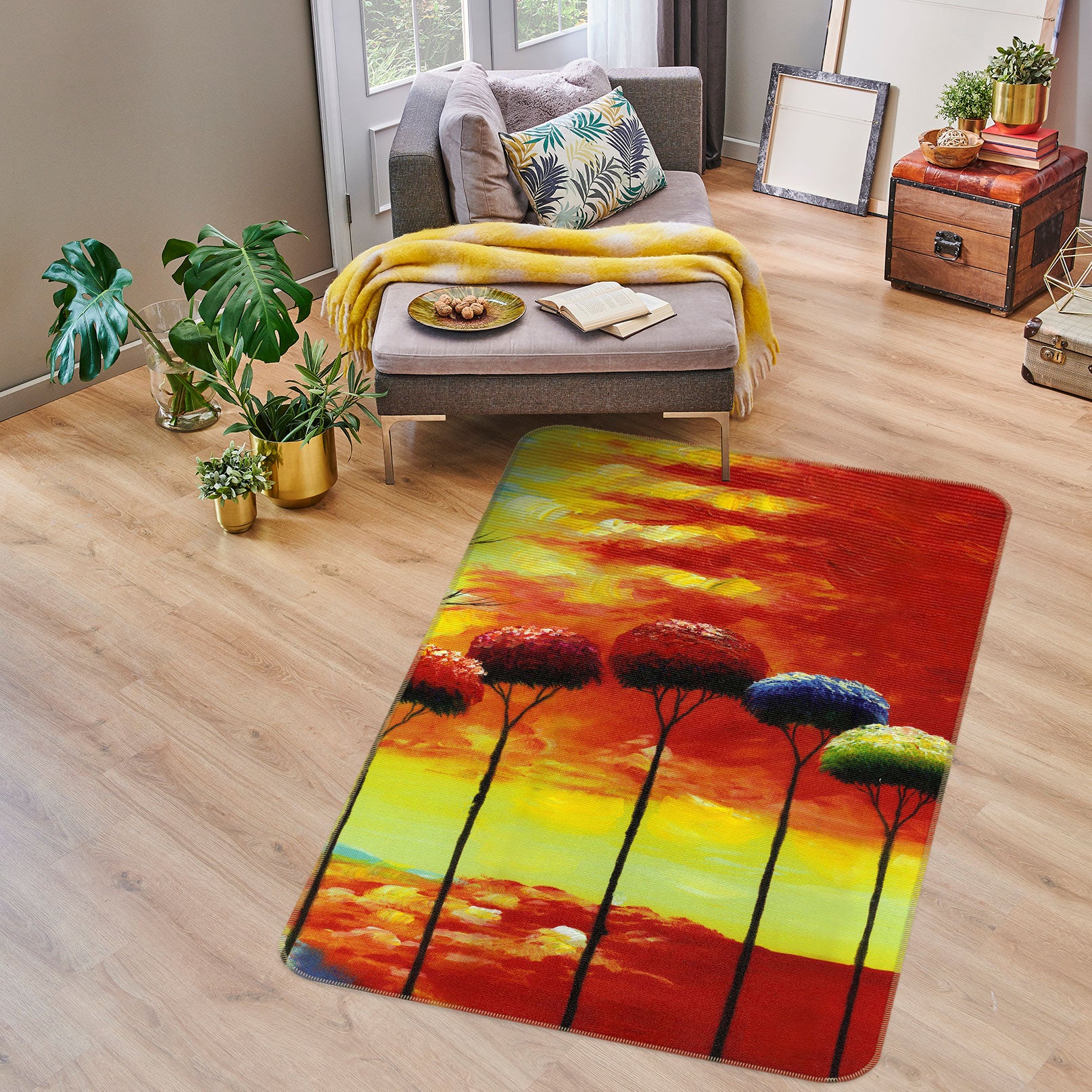 3D Color Tree 76170 Non Slip Rug Mat