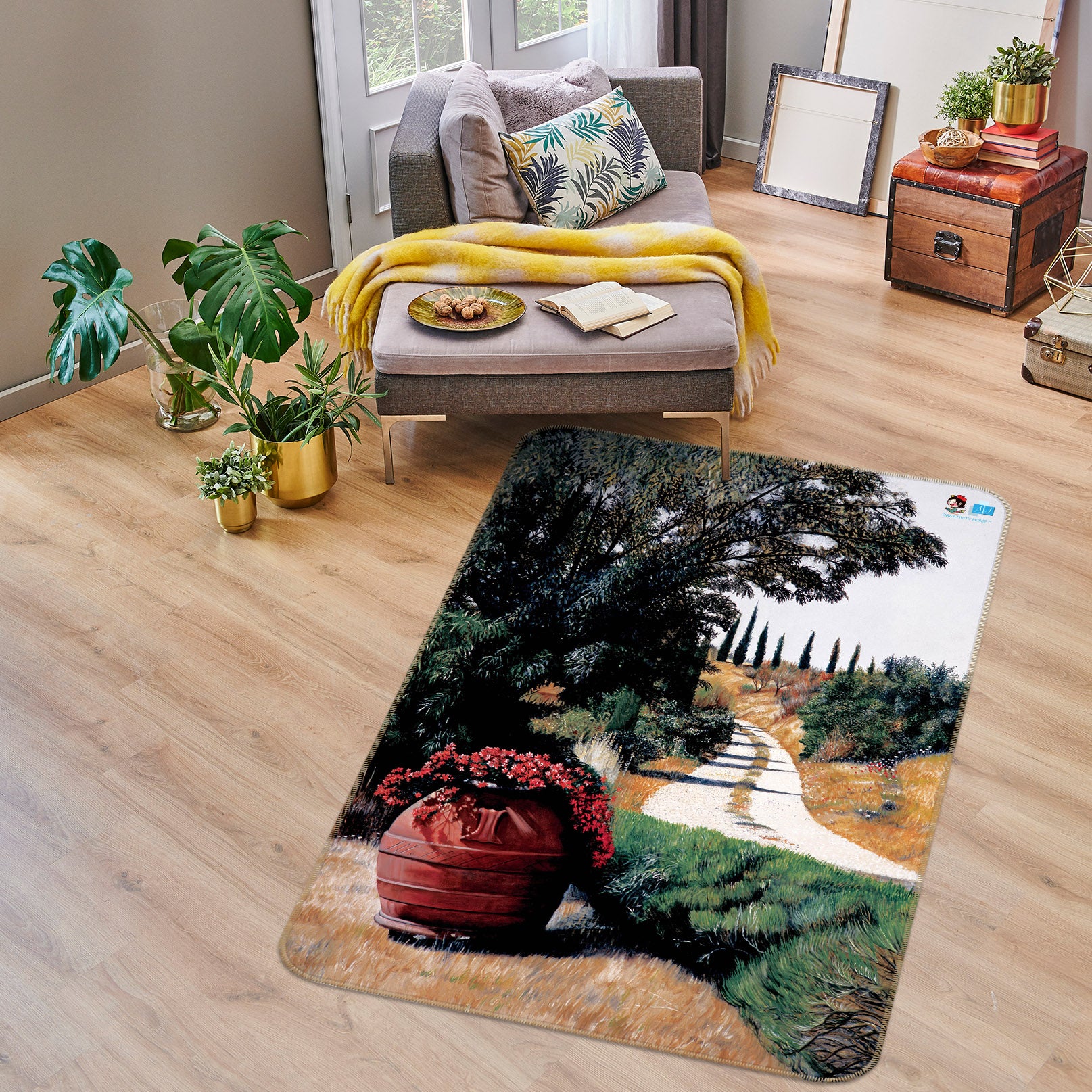 3D Trees Path 11166 Matthew Holden Bates Rug Non Slip Rug Mat