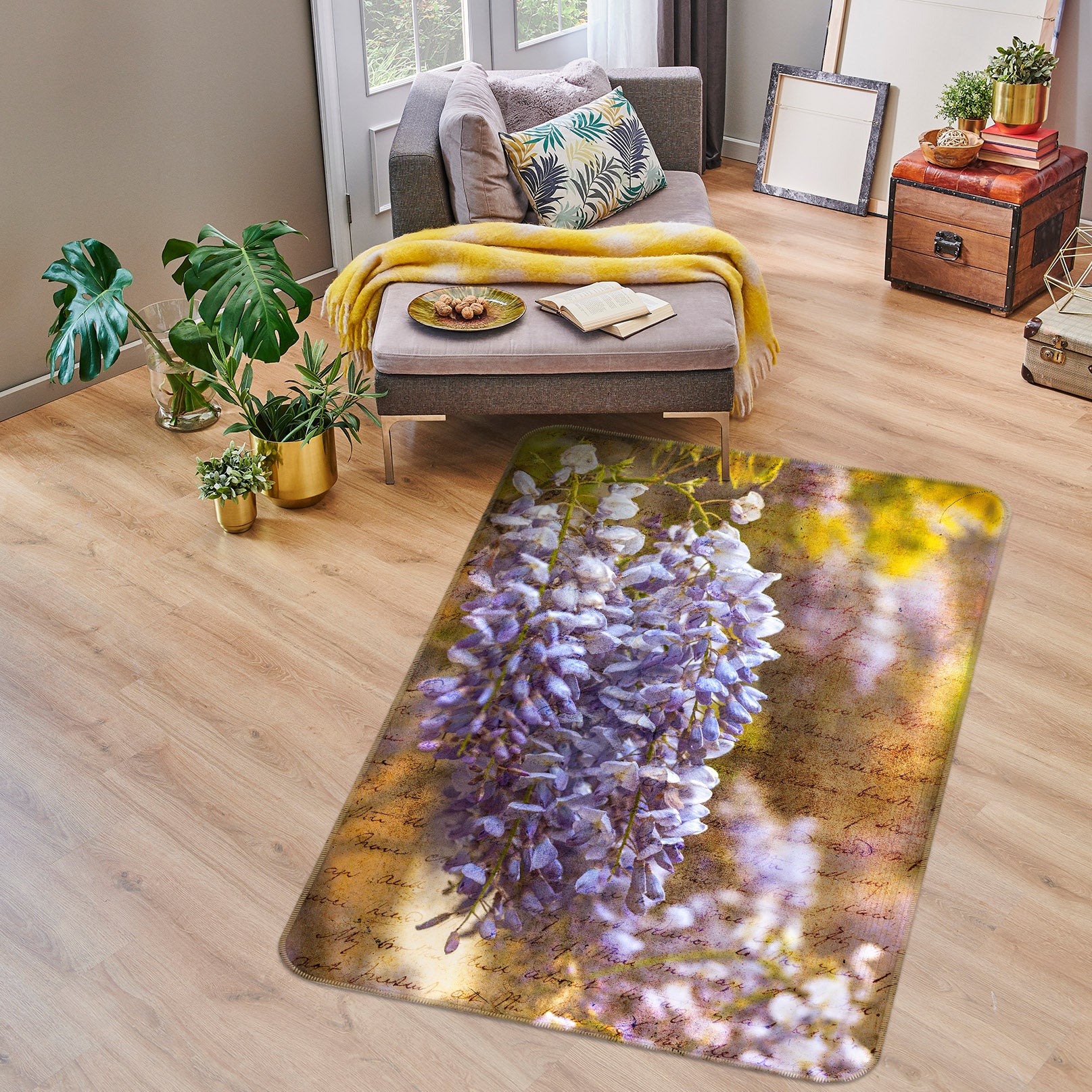 3D Flower Vine 83292 Assaf Frank Rug Non Slip Rug Mat