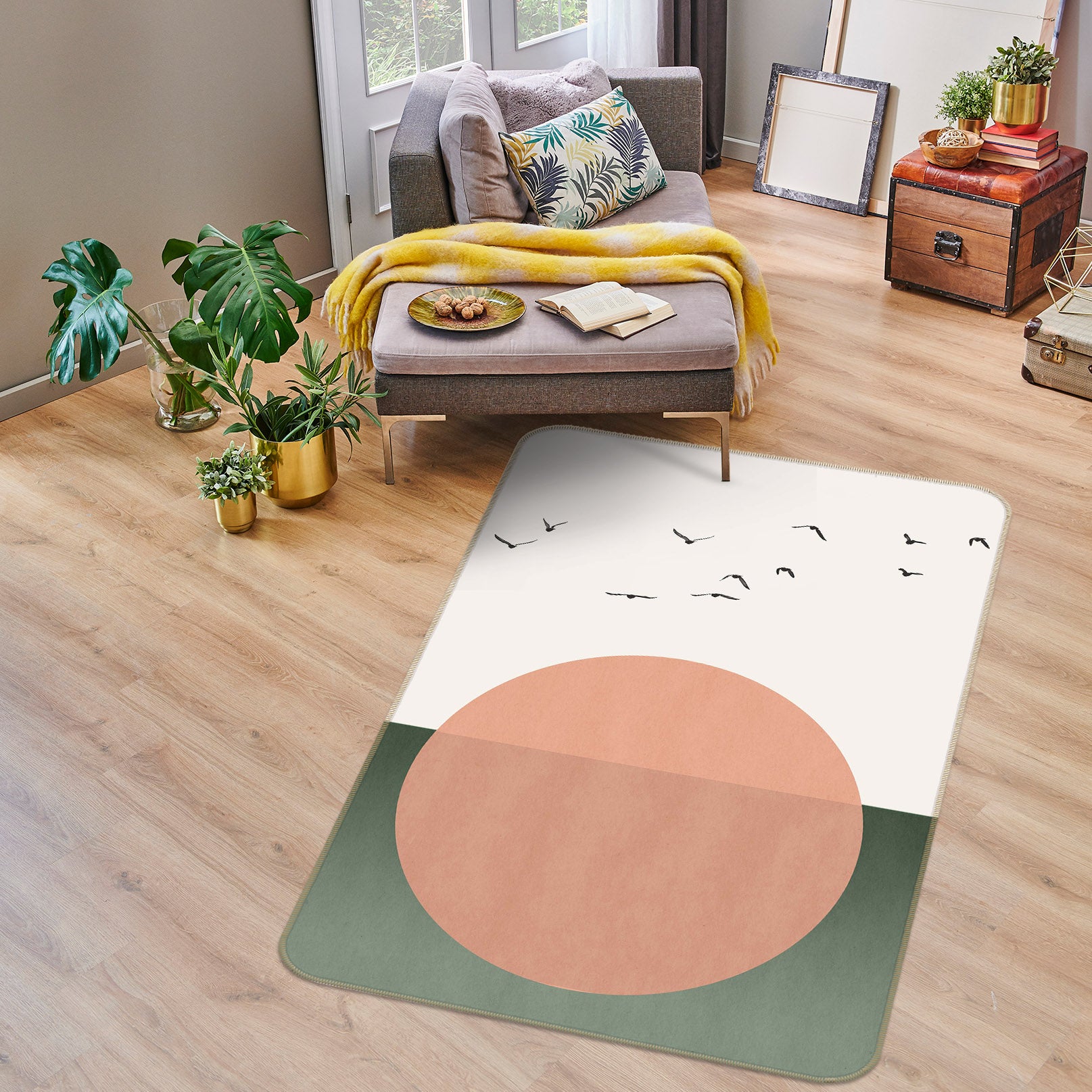 3D Rising Sunrise 84132 Boris Draschoff Rug Non Slip Rug Mat