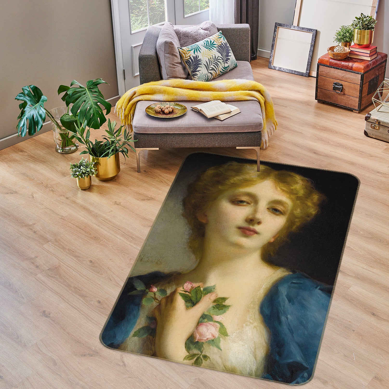 3D Oil Painting Beauty 76181 Non Slip Rug Mat