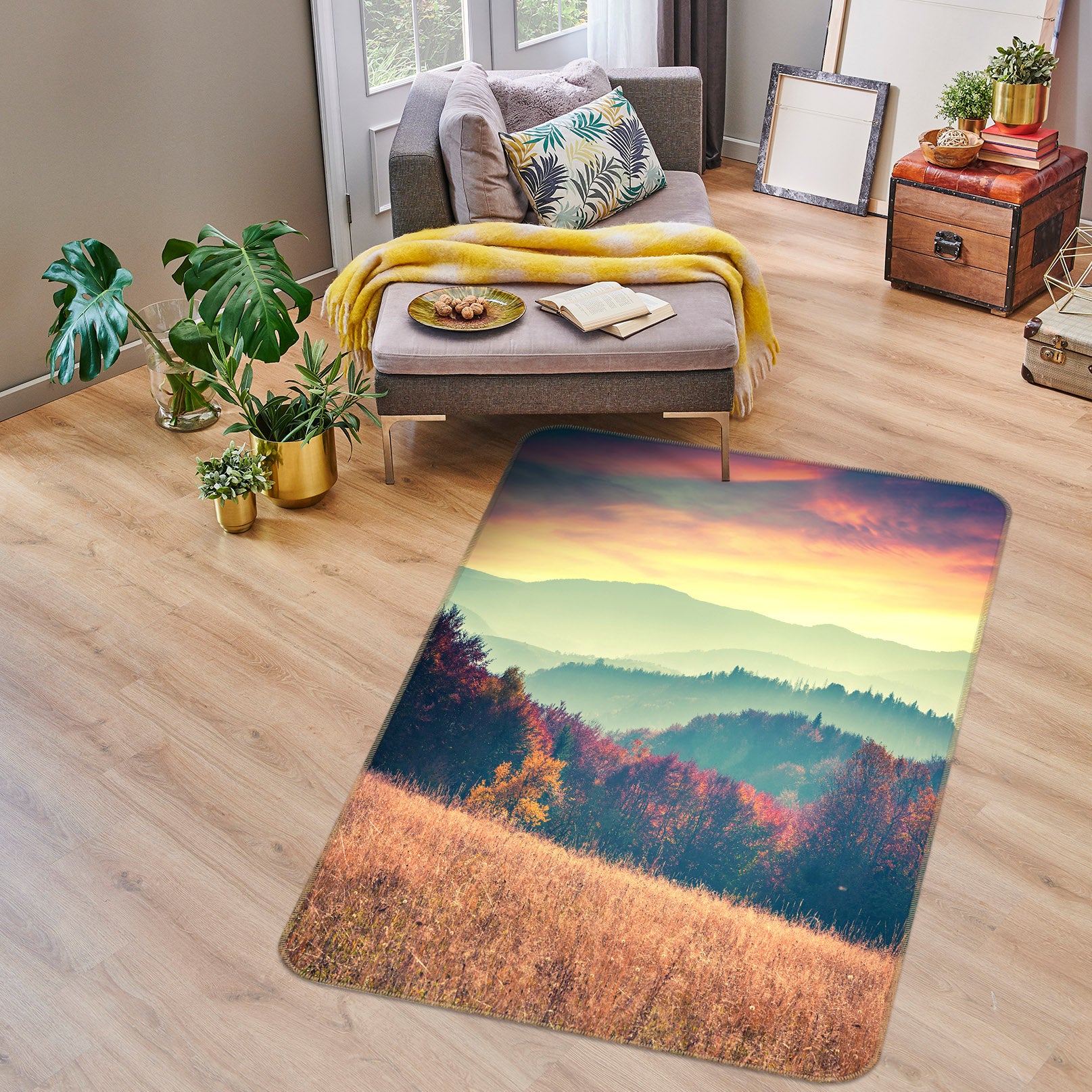 3D Mountains 35119 Non Slip Rug Mat
