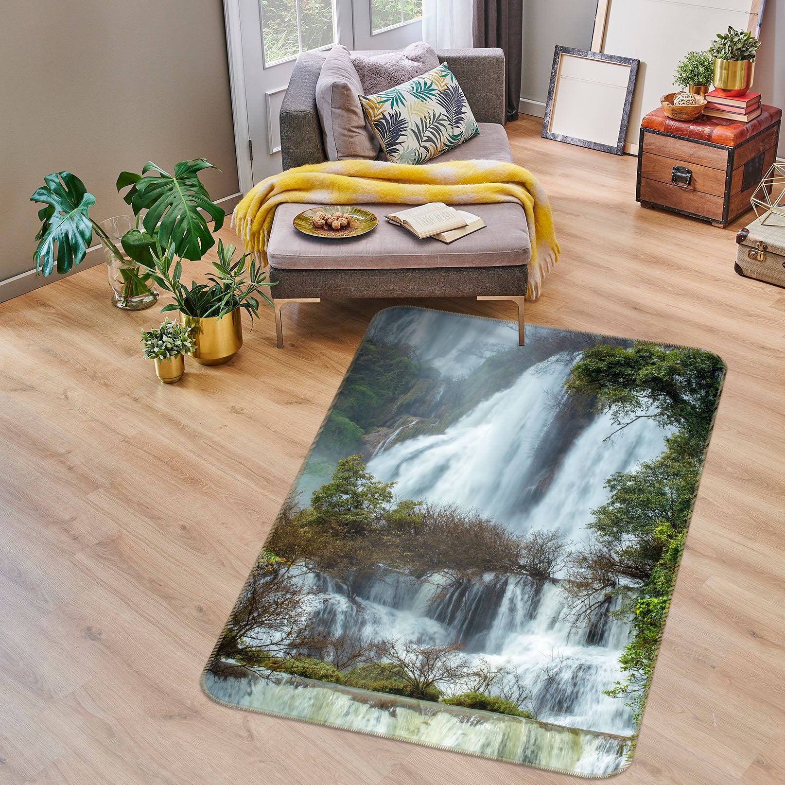 3D Waterfall 26152 Non Slip Rug Mat