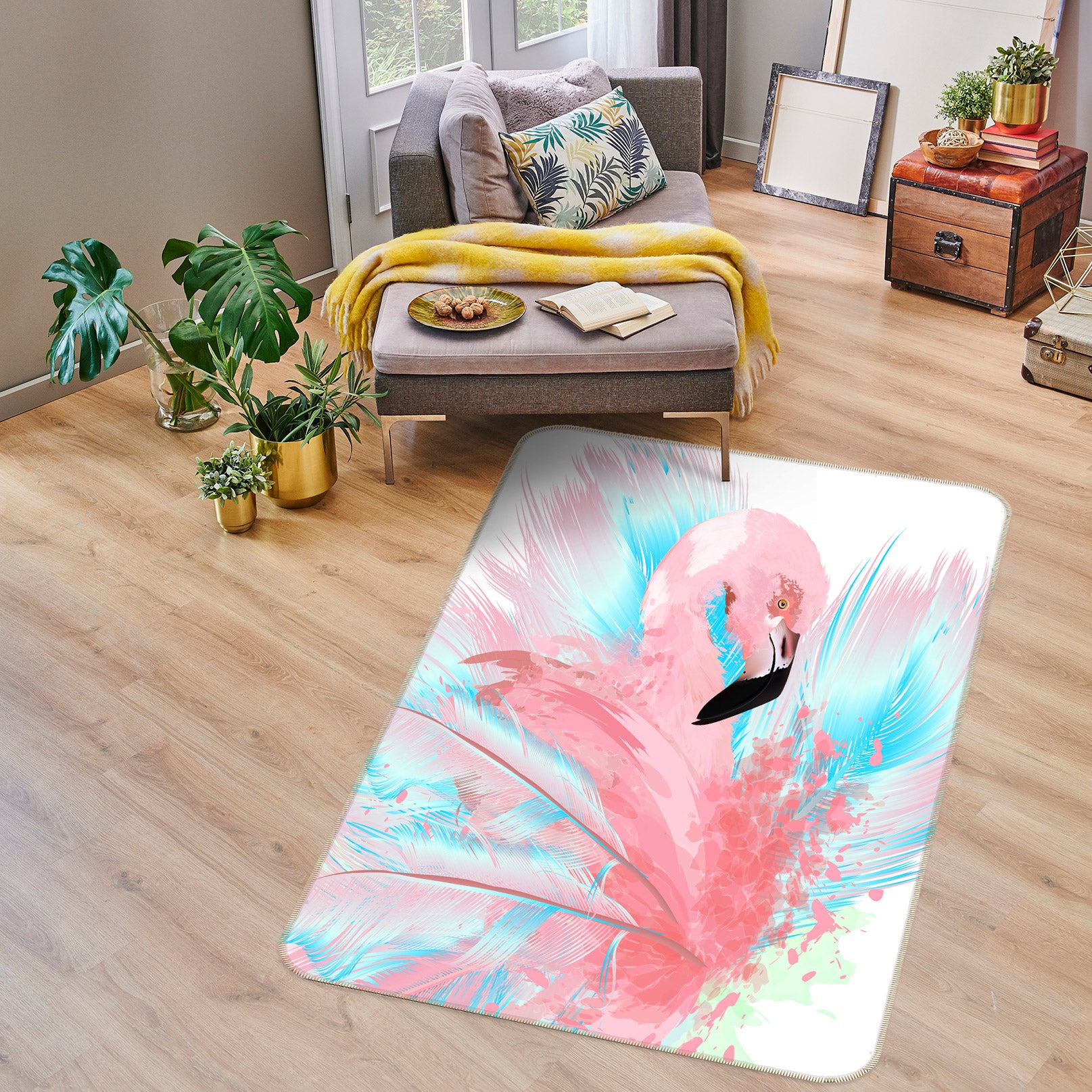 3D Flamingo 37143 Non Slip Rug Mat