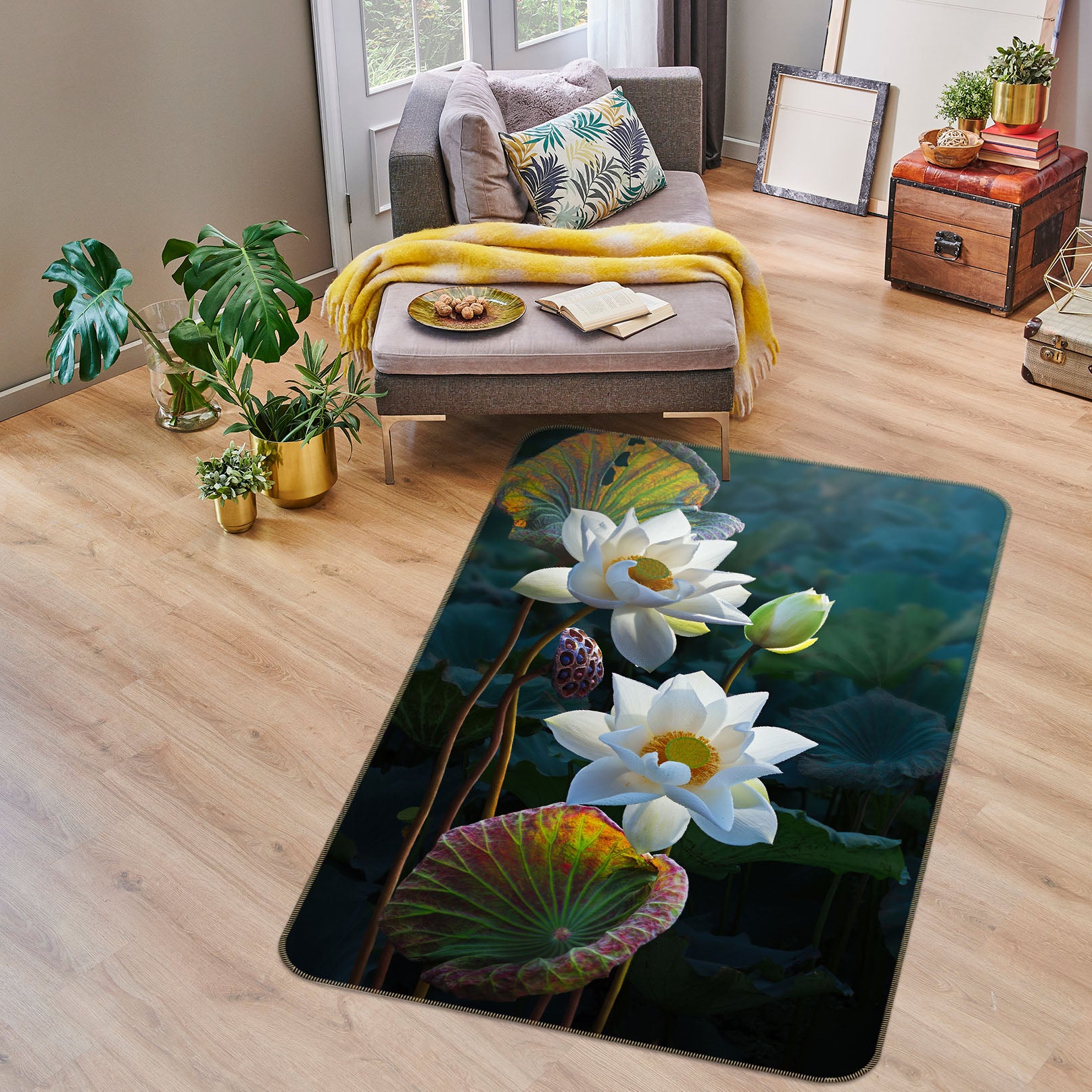 3D Lotus 26109 Non Slip Rug Mat