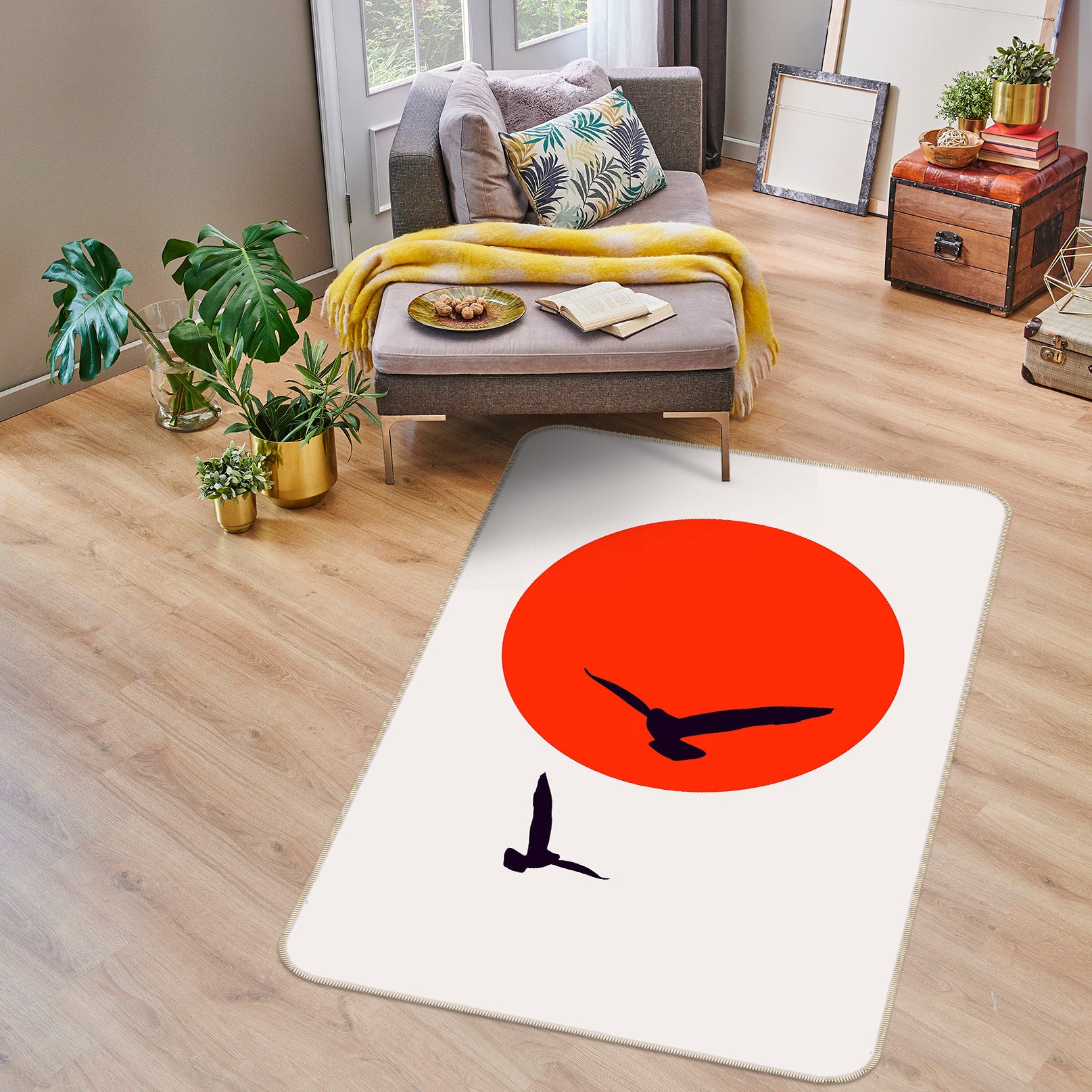 3D Black Eagle 1012 Boris Draschoff Rug Non Slip Rug Mat