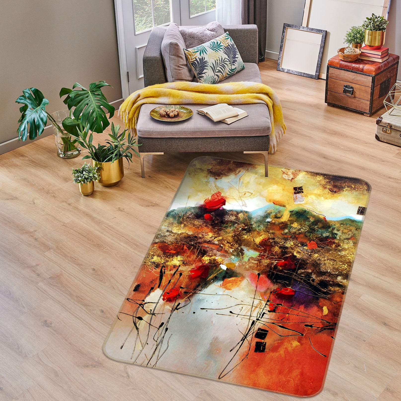 3D Pattern 33187 Non Slip Rug Mat