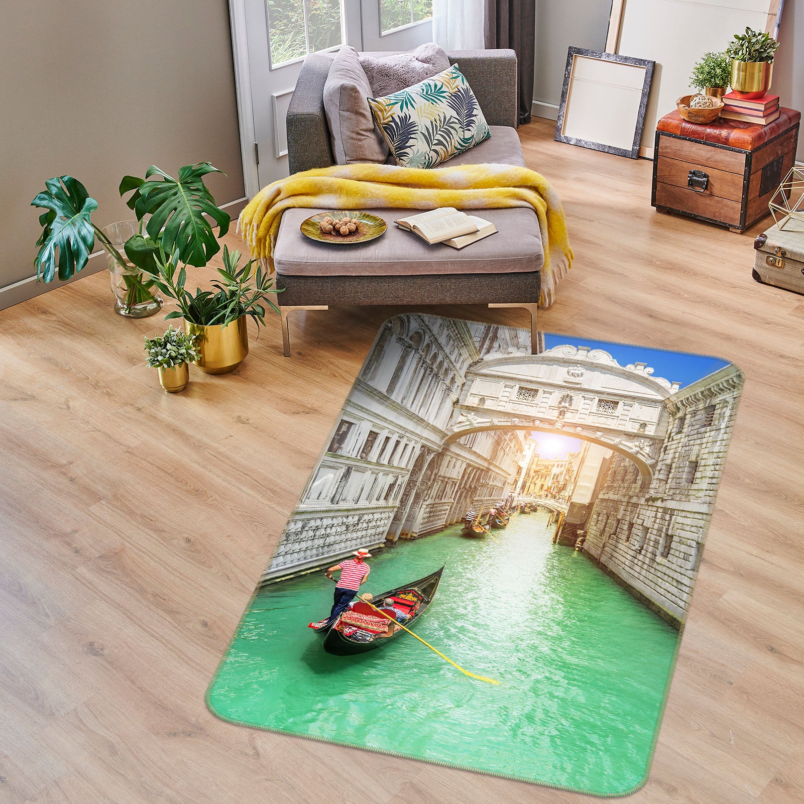 3D Water Town 36090 Non Slip Rug Mat