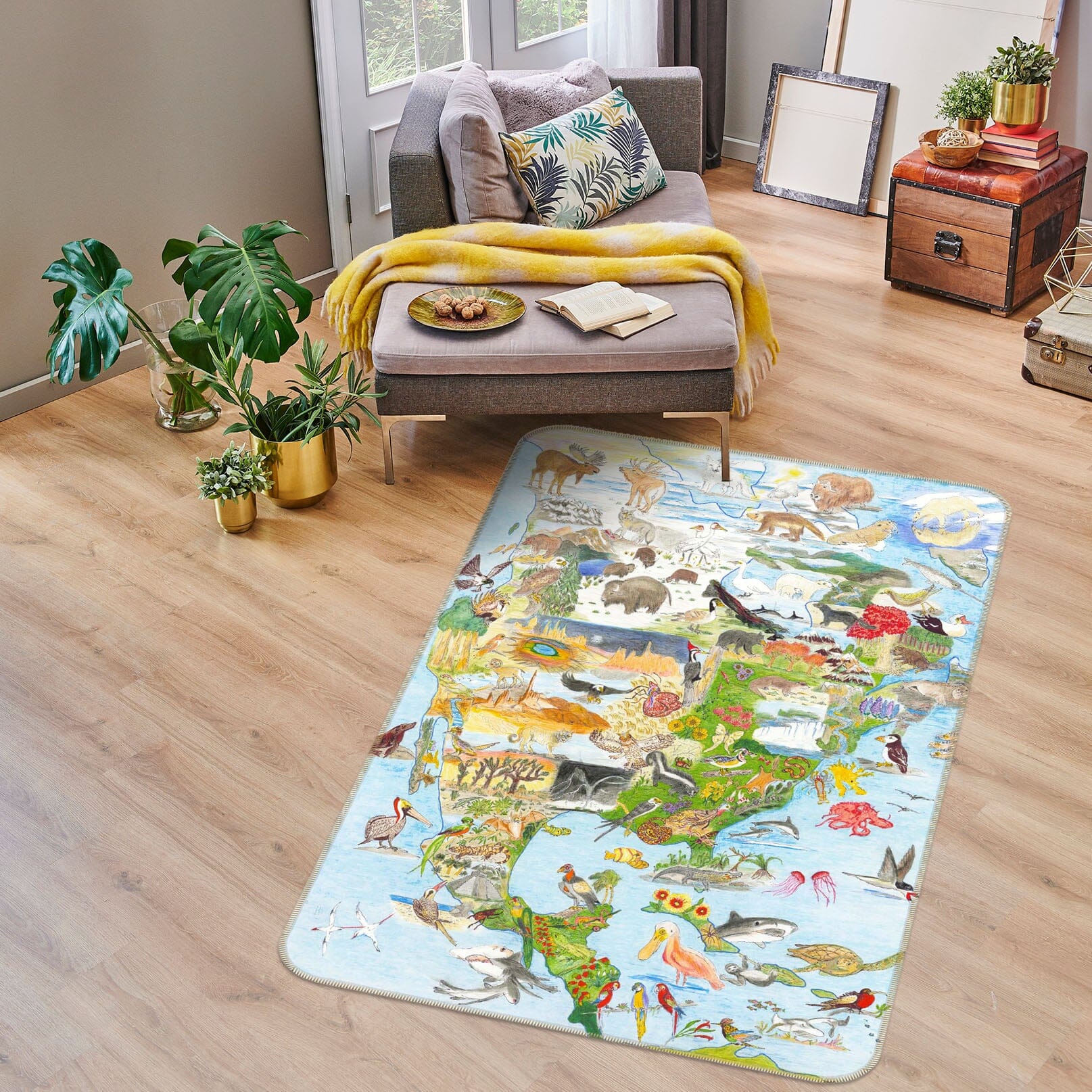 3D Forest Animals 1518 Michael Sewell Rug Non Slip Rug Mat Mat AJ Creativity Home 